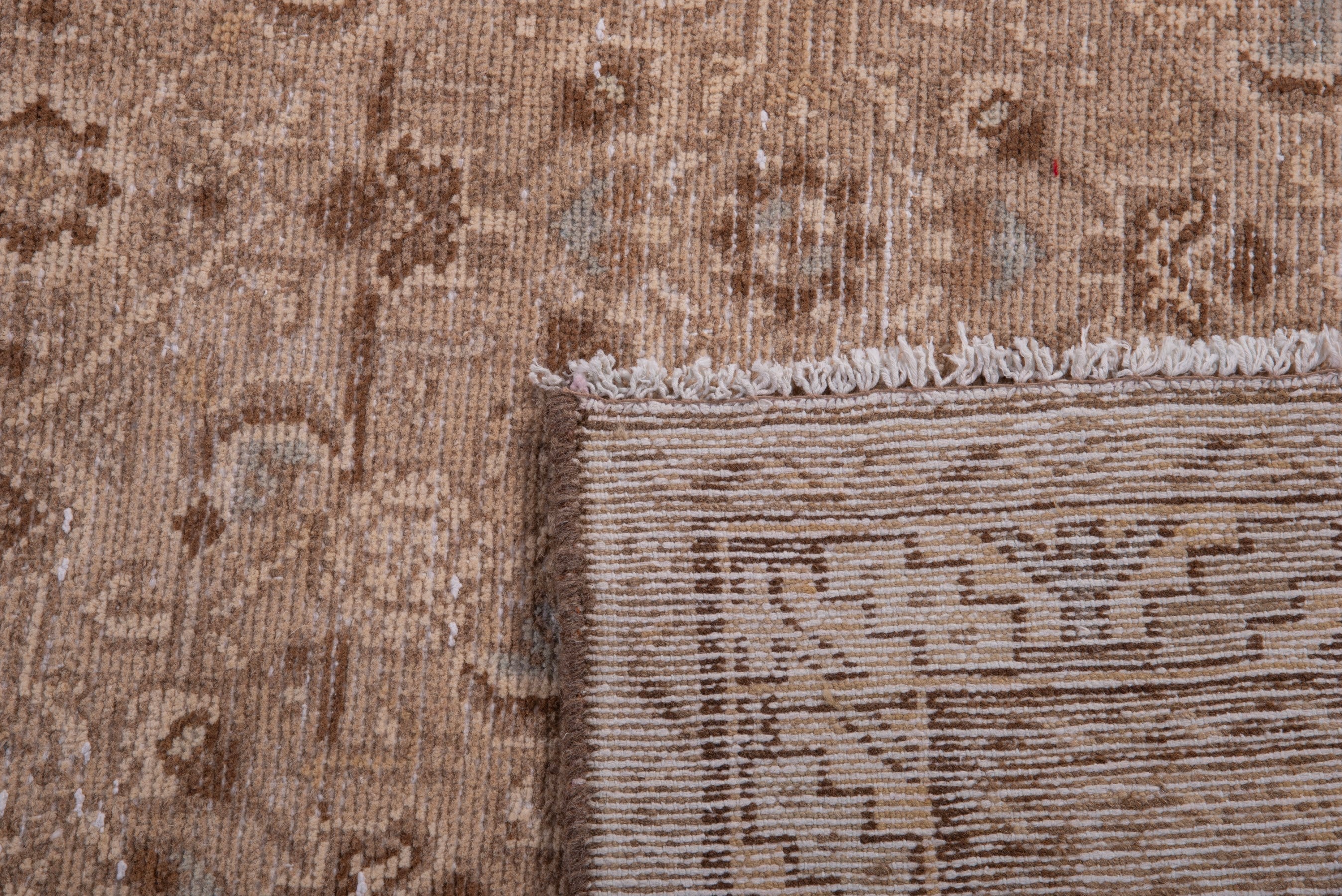 Persian Hamedan runner rug in taupe and greige, view 18 of 18