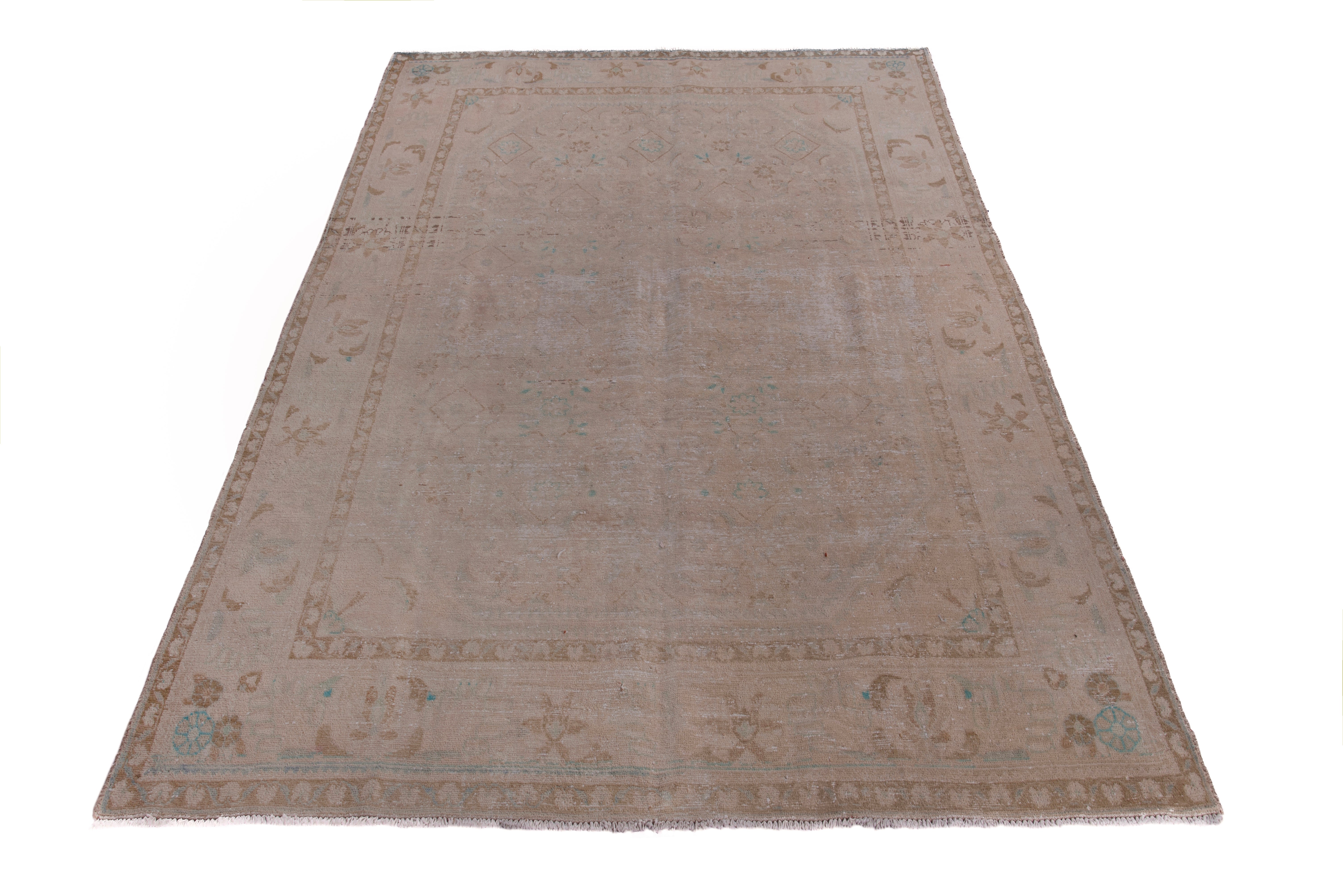 Persian Lilihan area rug in taupe and greige, view 2 of 21