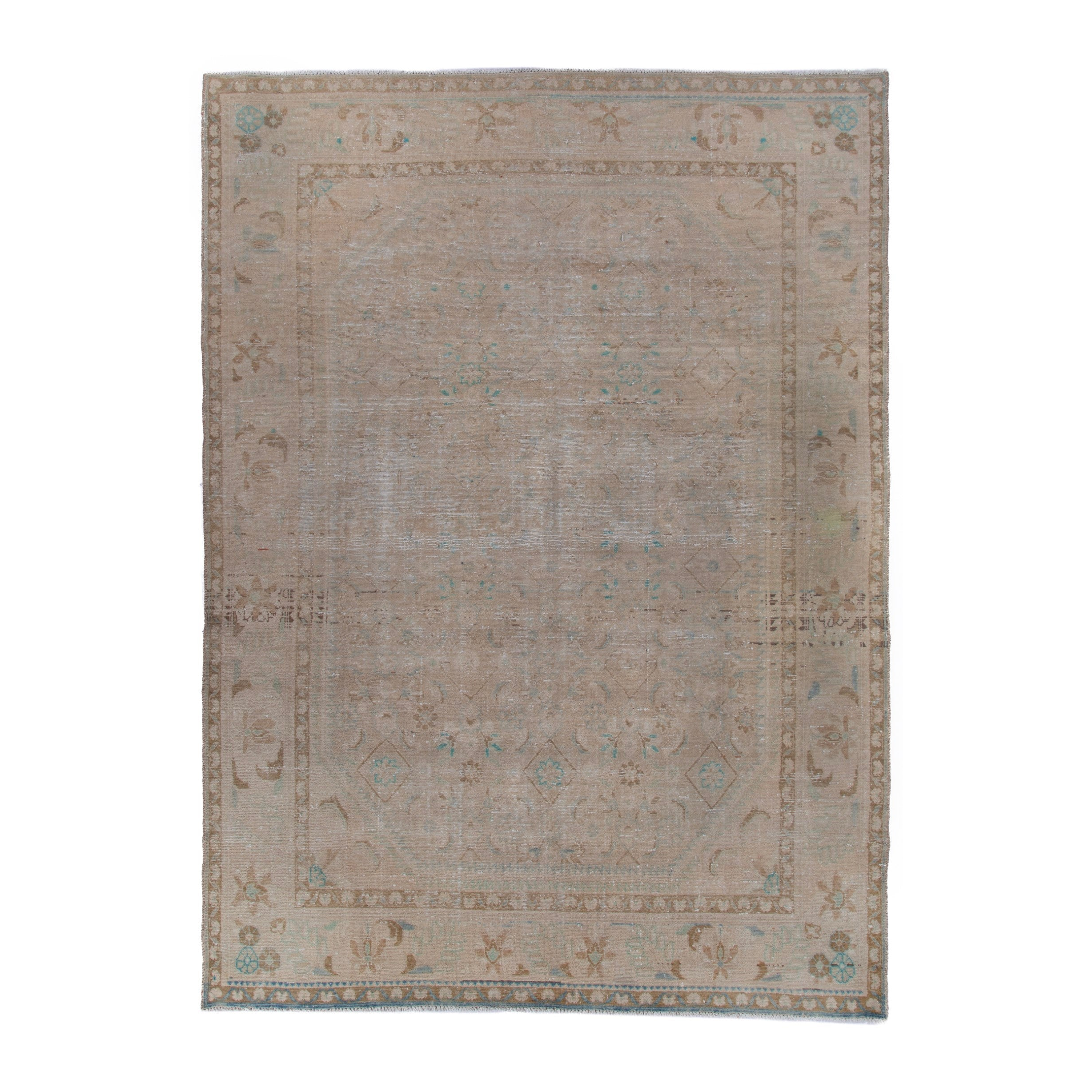 Persian Lilihan area rug in taupe and greige, 6'9" x 9'8"
