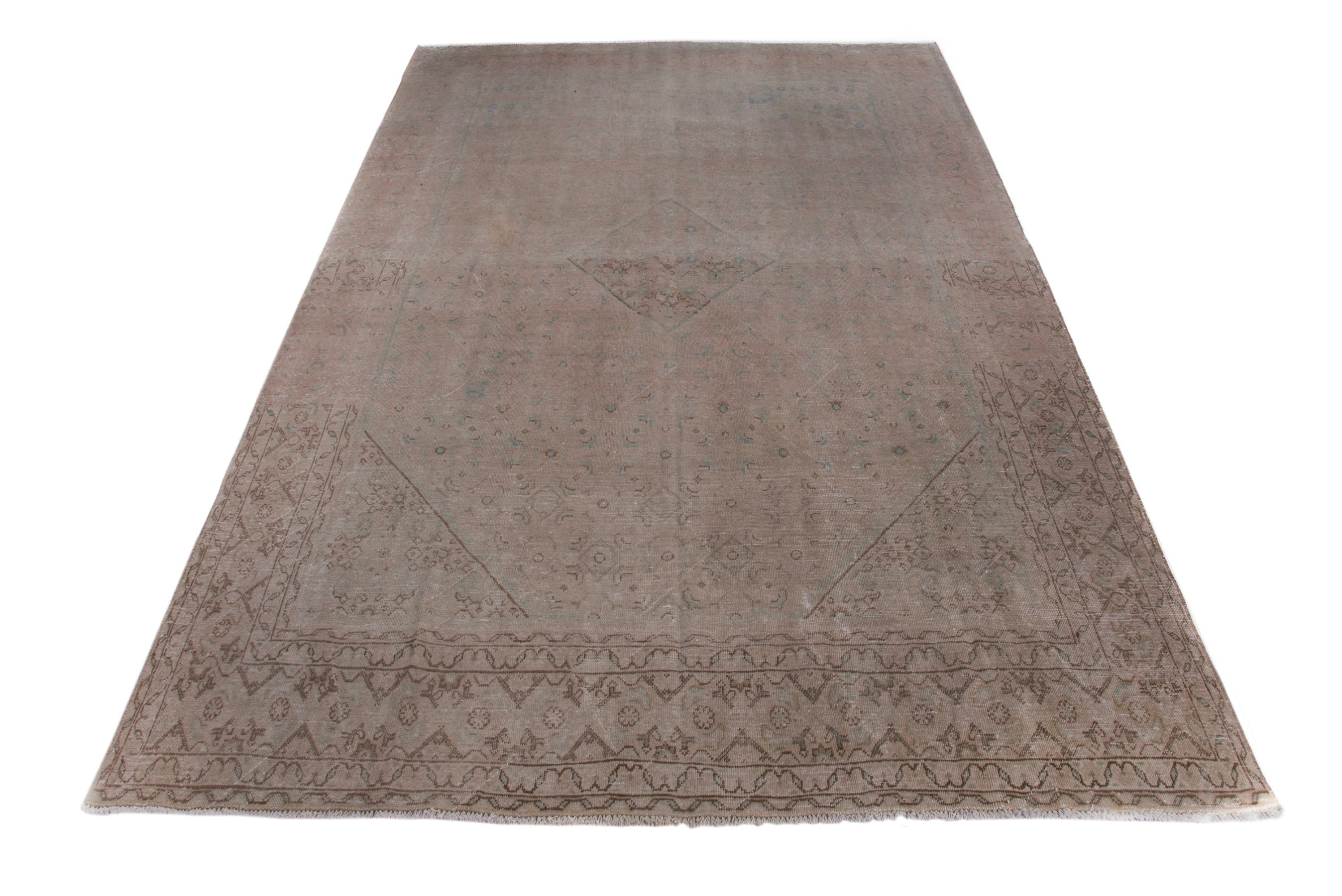 Persian Mahal oversized rug in taupe and greige, view 2 of 18