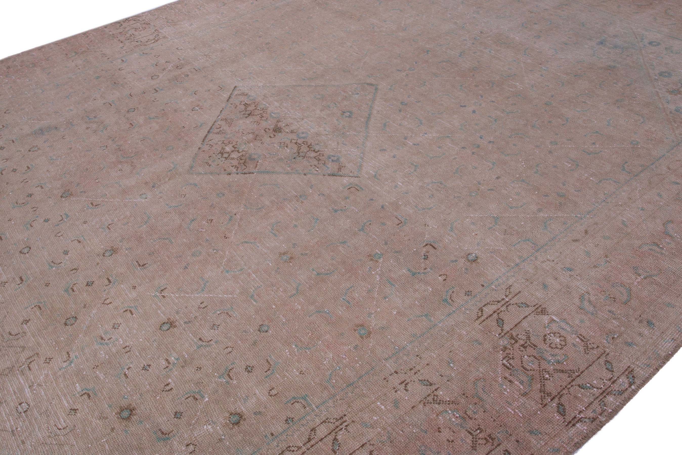 Persian Mahal oversized rug in taupe and greige, view 6 of 18