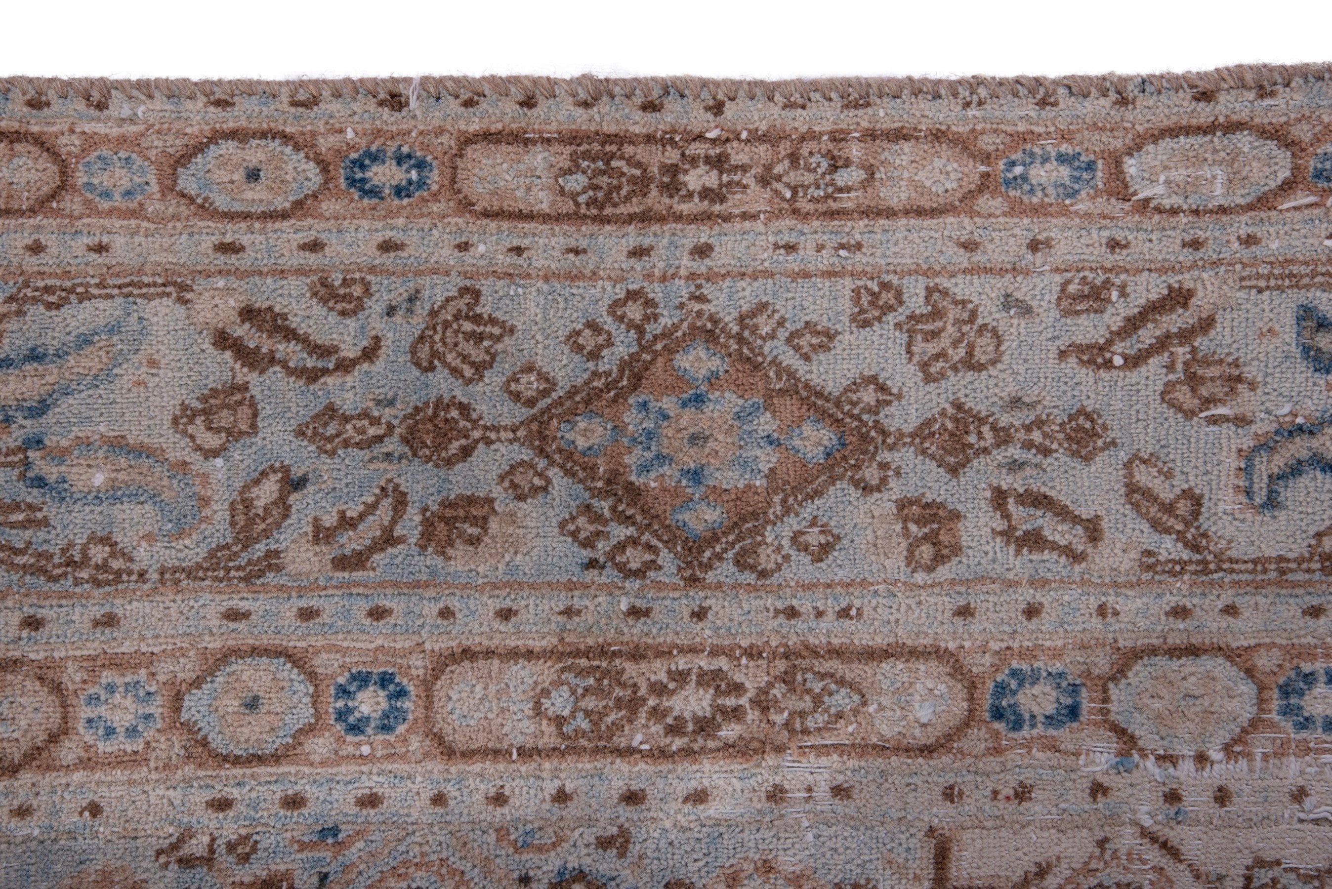 Persian Birjand area rug in beige and denim, view 10 of 23