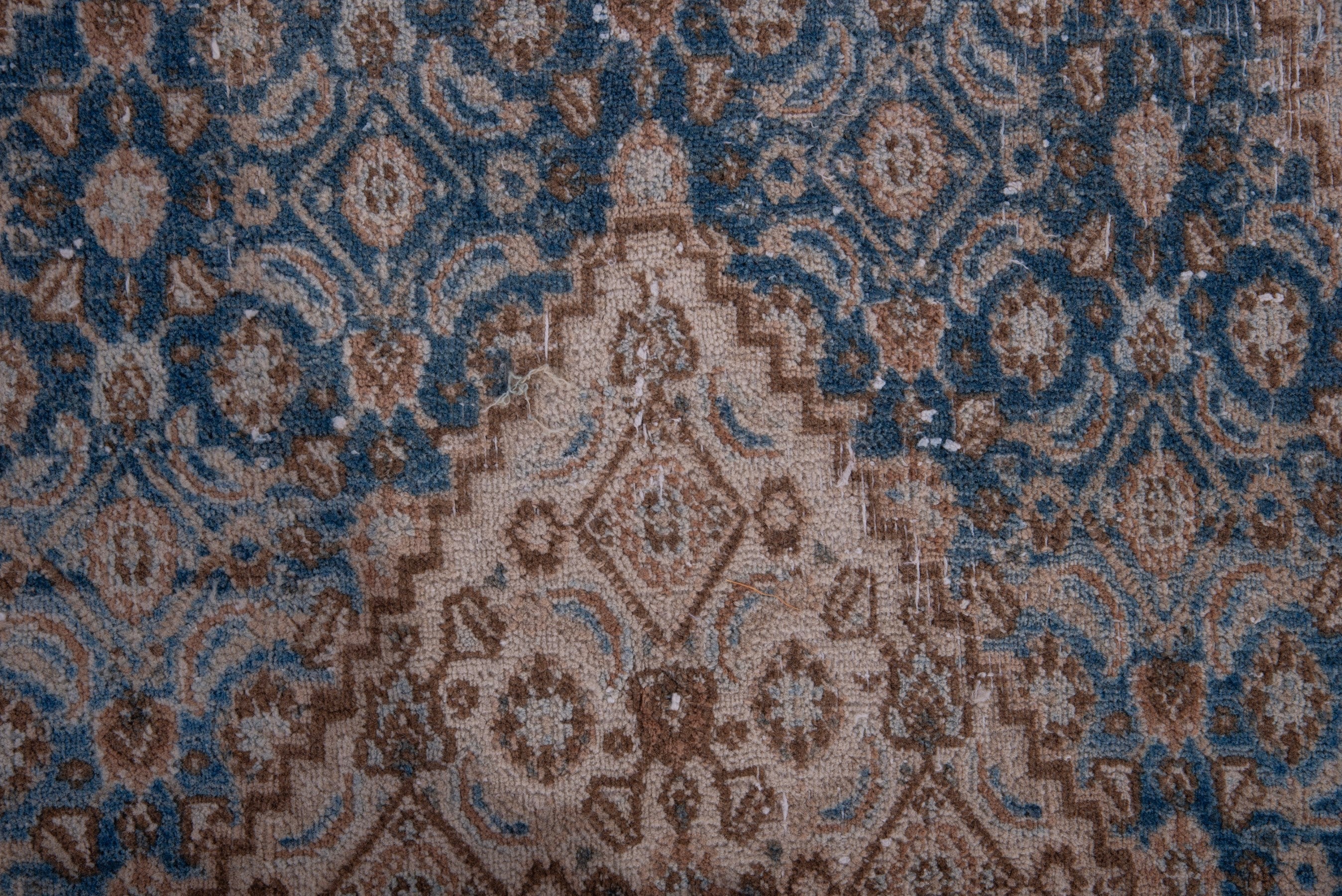 Persian Birjand area rug in beige and denim, view 11 of 23