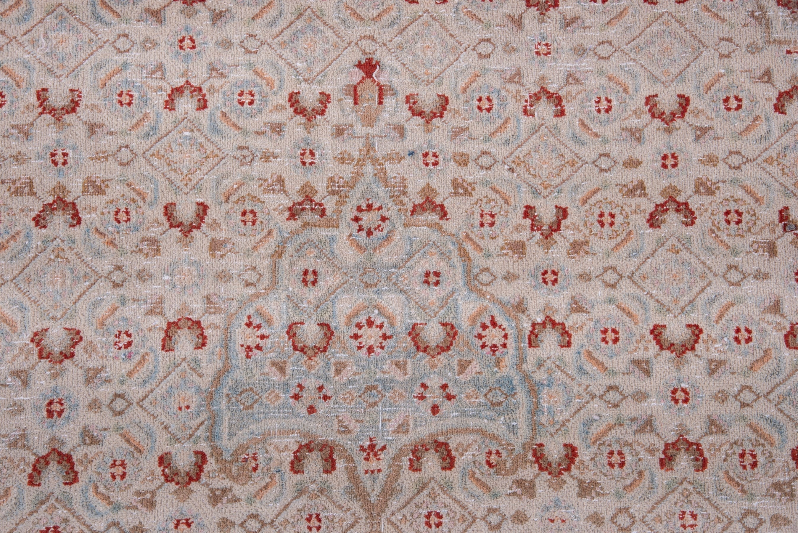 Persian Birjand area rug in dusty blue and rust, view 11 of 19