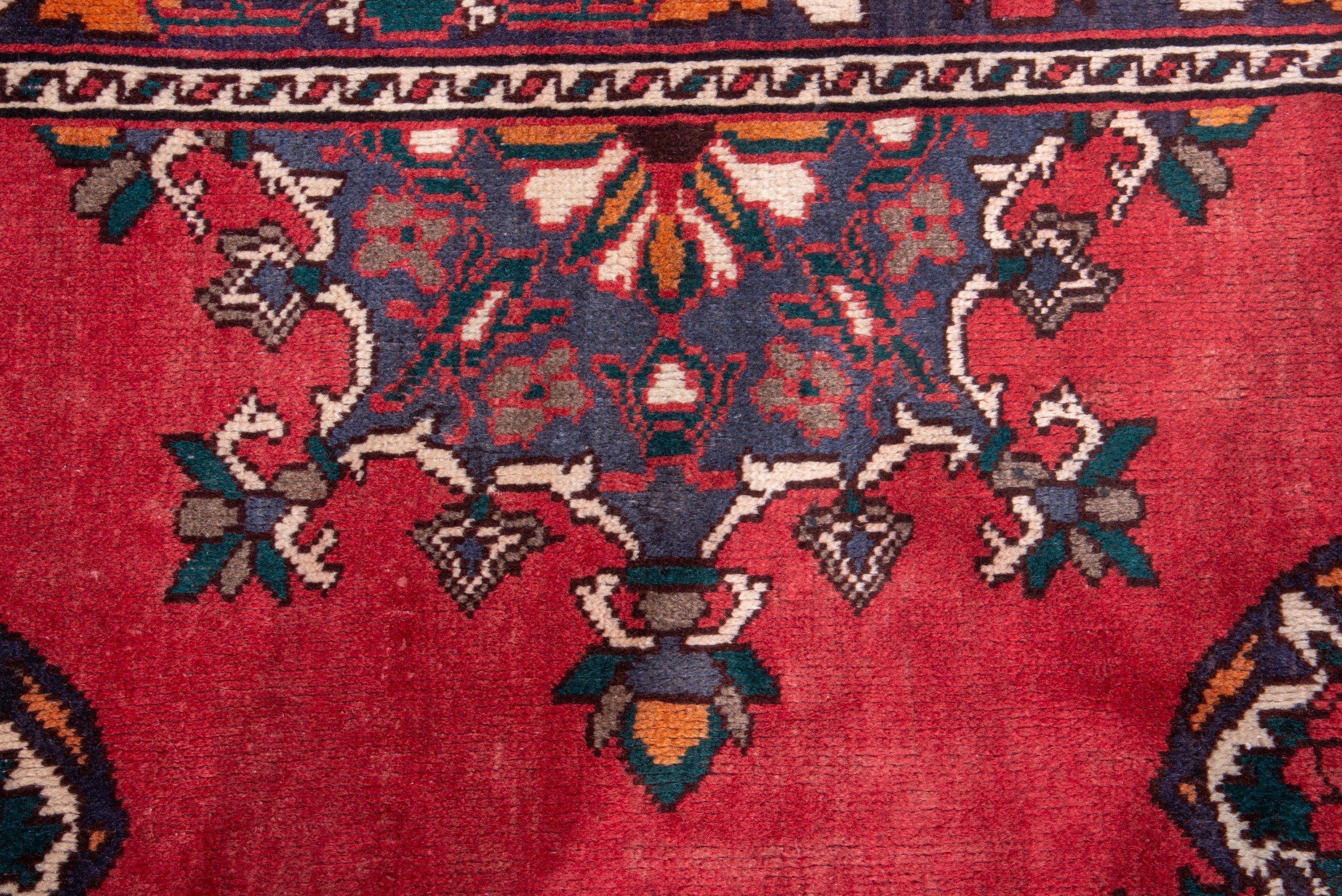 Persian Bakhtiari area rug in deep red and burgundy, view 10 of 19