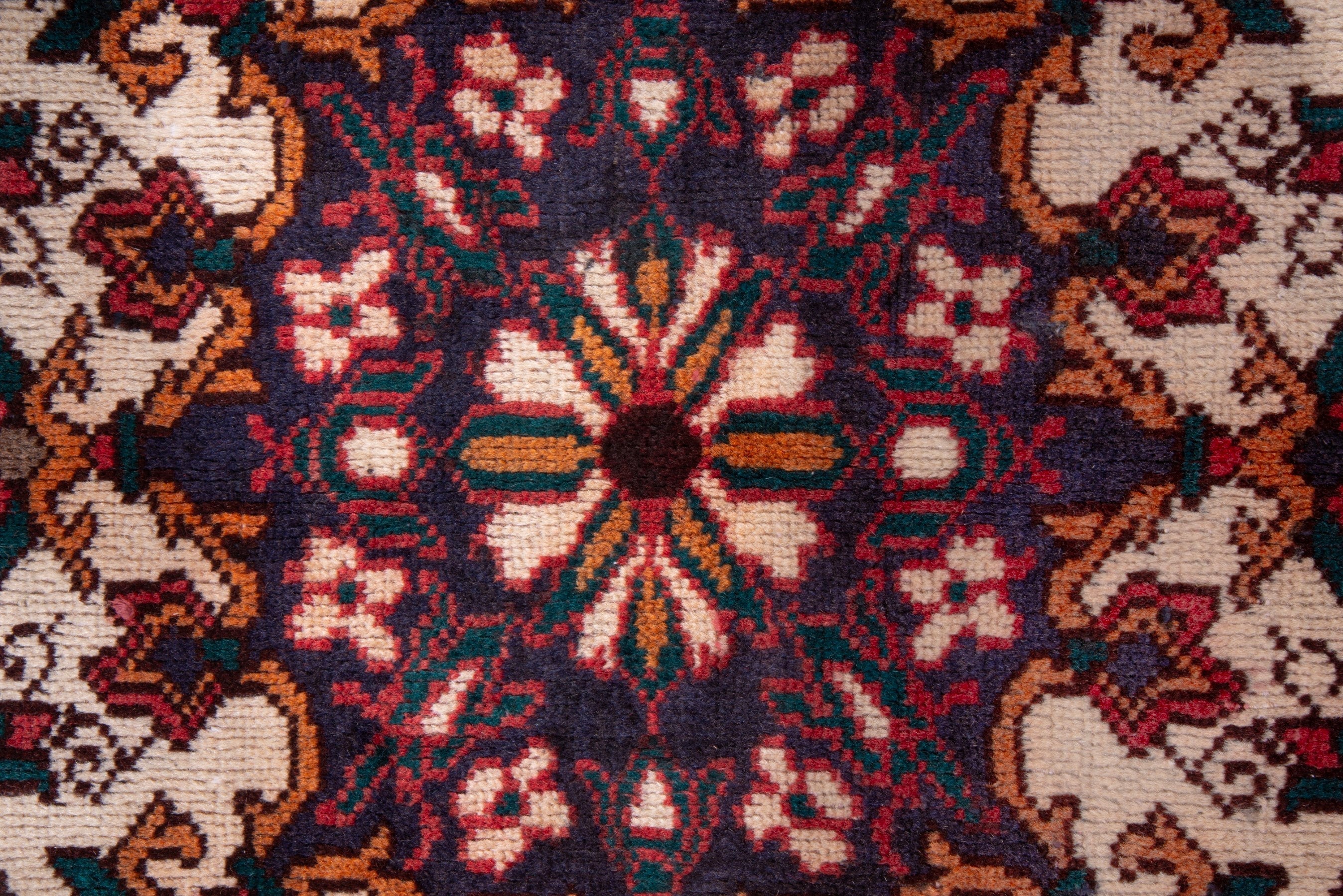 Persian Bakhtiari area rug in deep red and burgundy, view 14 of 19
