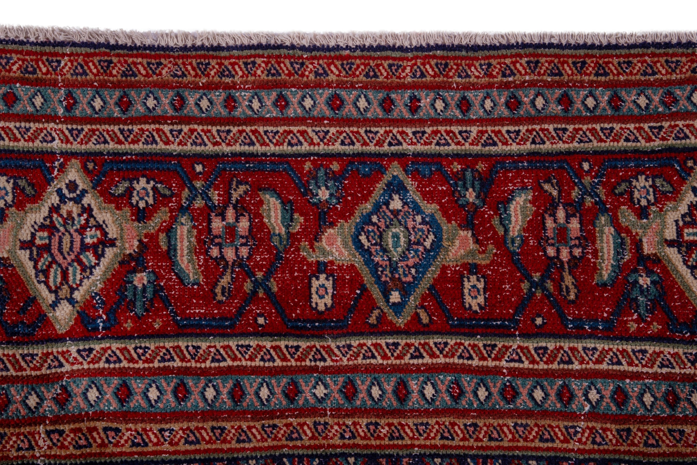 Turkish Anatolian area rug in navy and deep red, view 8 of 19