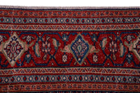 Turkish Anatolian area rug in navy and deep red, view 3 of 20