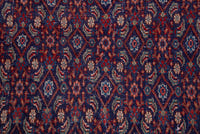 Turkish Anatolian area rug in navy and deep red, view 4 of 20