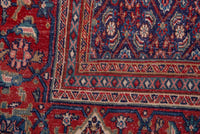 Turkish Anatolian area rug in navy and deep red, view 5 of 20