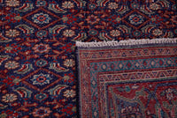 Turkish Anatolian area rug in navy and deep red, view 12 of 20
