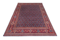 Turkish Anatolian area rug in navy and deep red, view 14 of 20