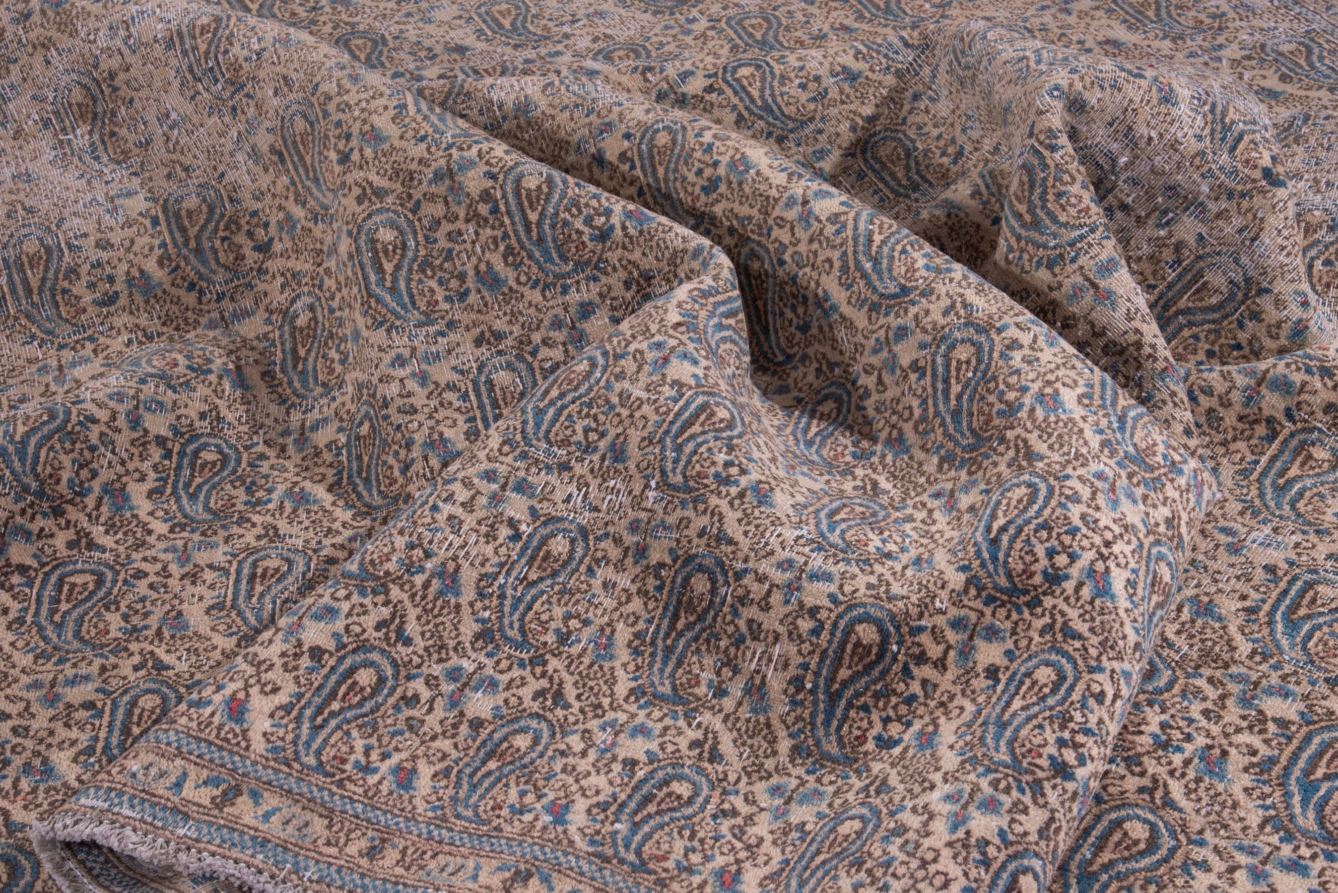 Persian Birjand oversized rug in taupe and greige, view 15 of 17