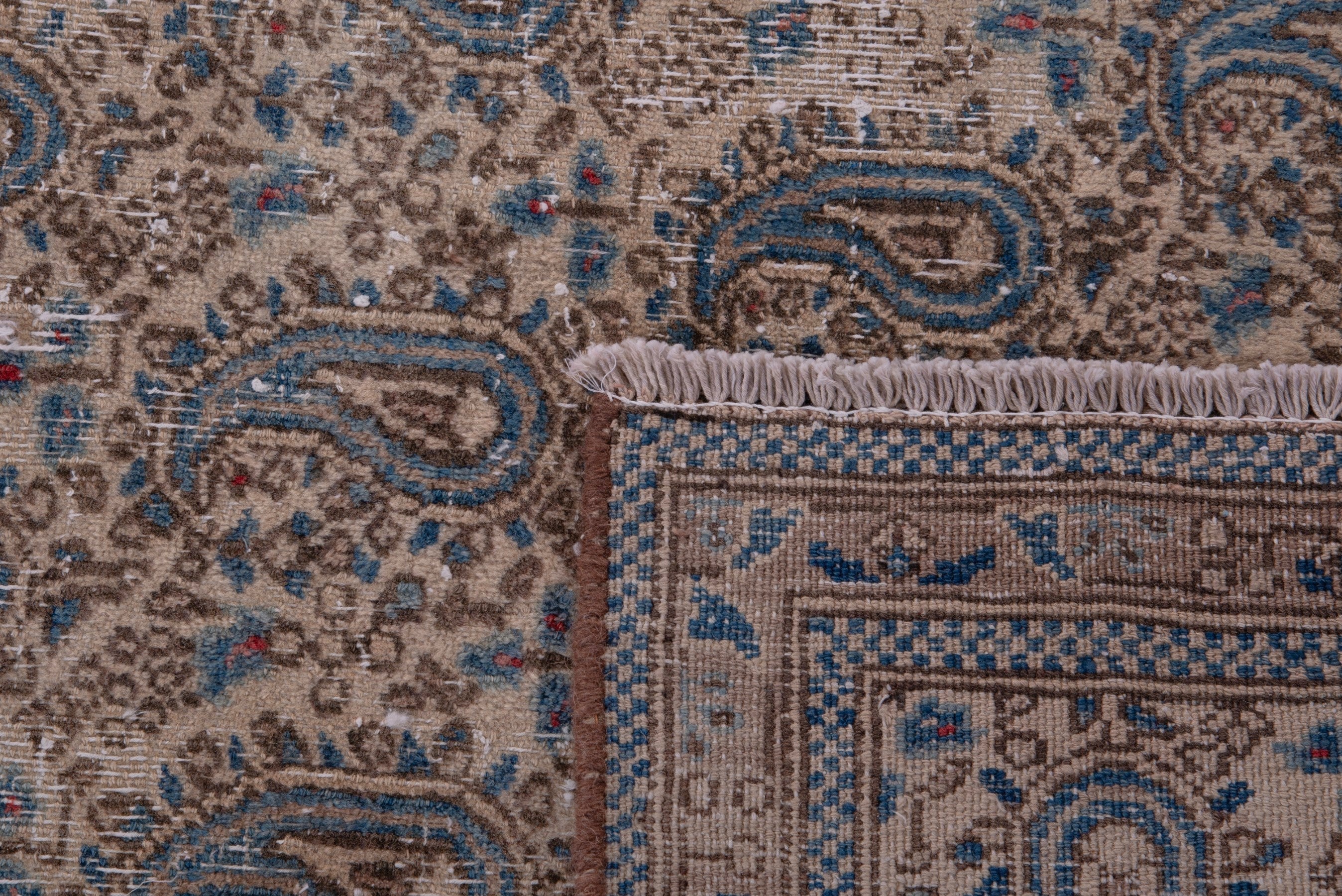 Persian Birjand oversized rug in taupe and greige, view 17 of 17