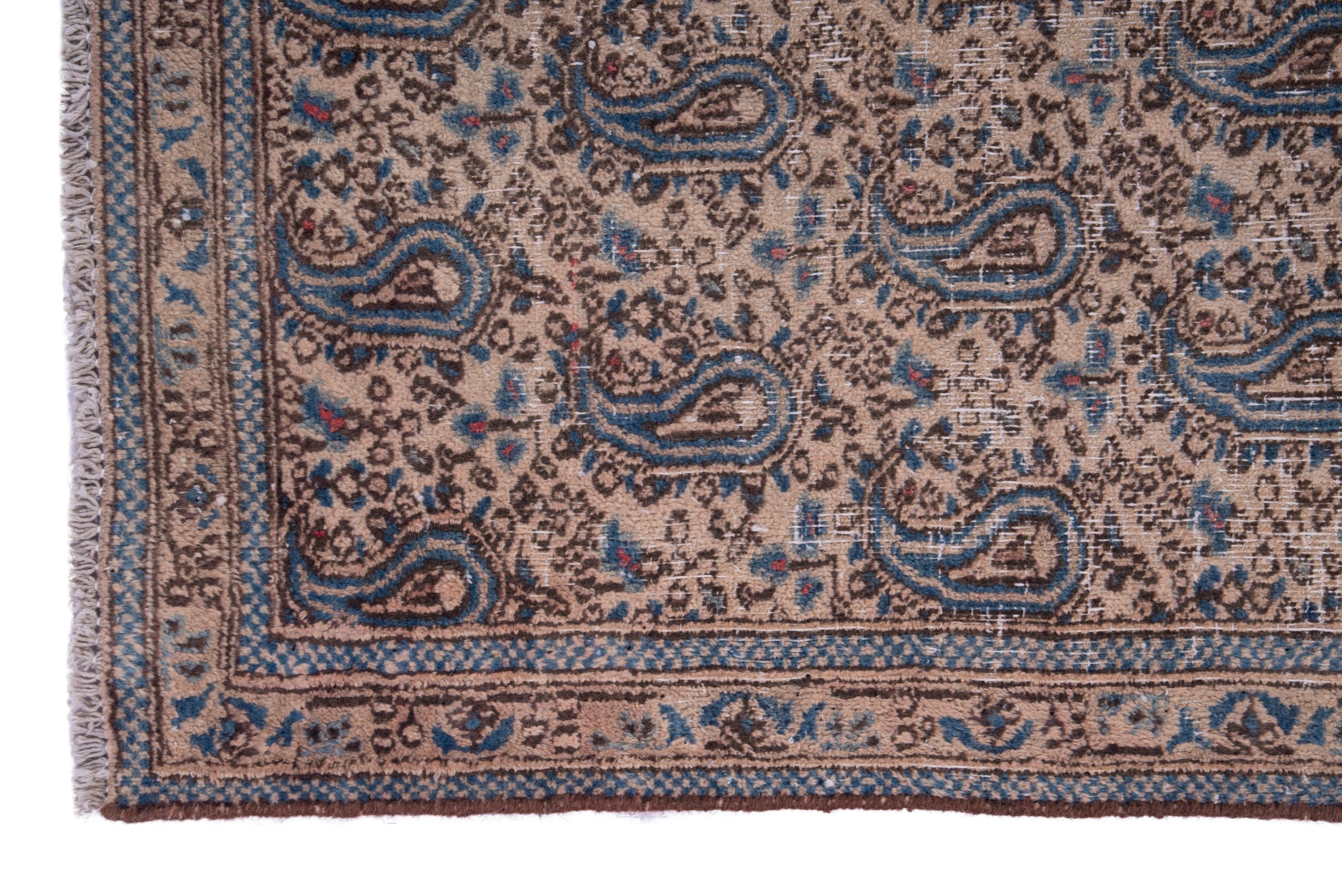 Persian Birjand oversized rug in taupe and greige, view 5 of 17