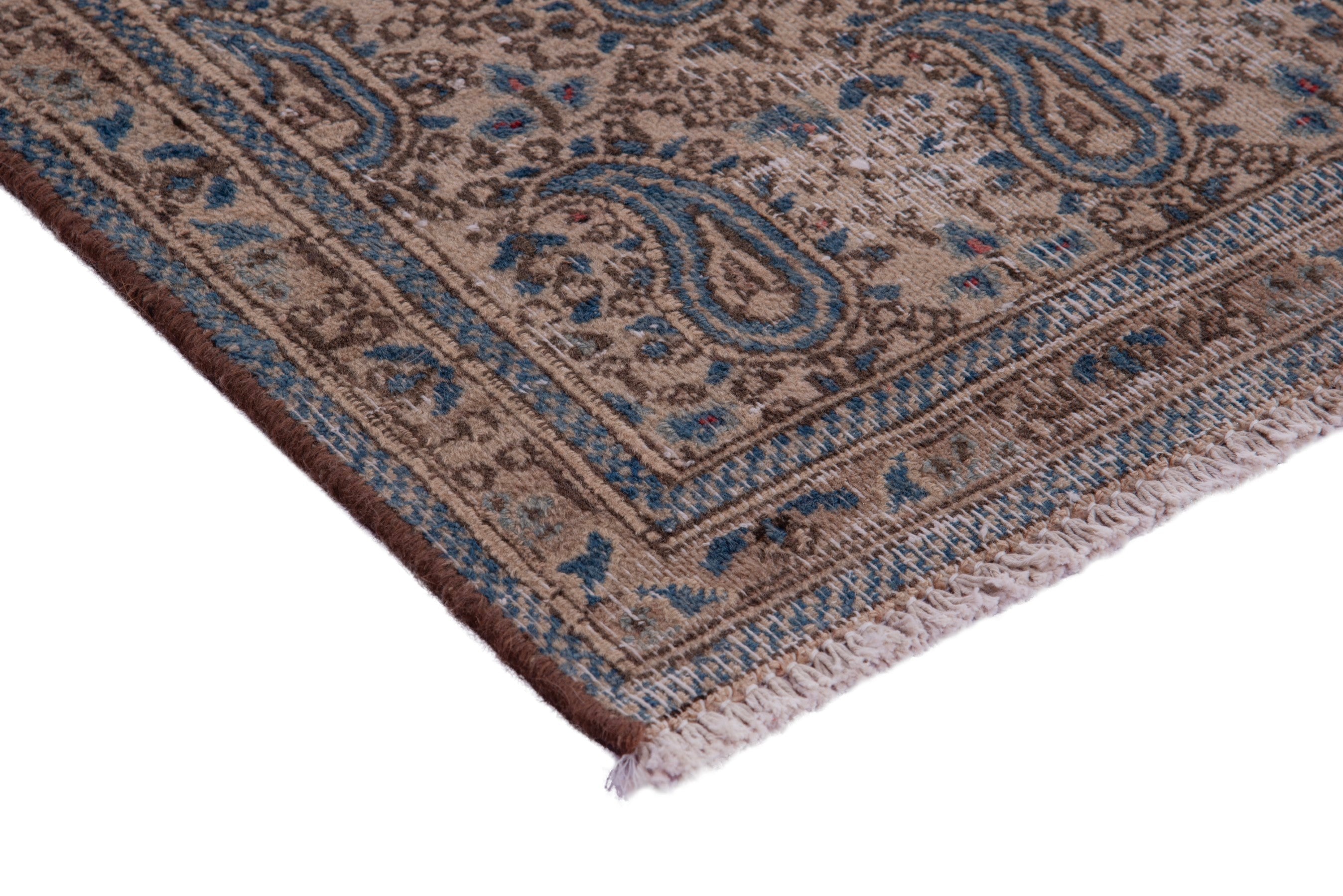 Persian Birjand oversized rug in taupe and greige, view 4 of 17