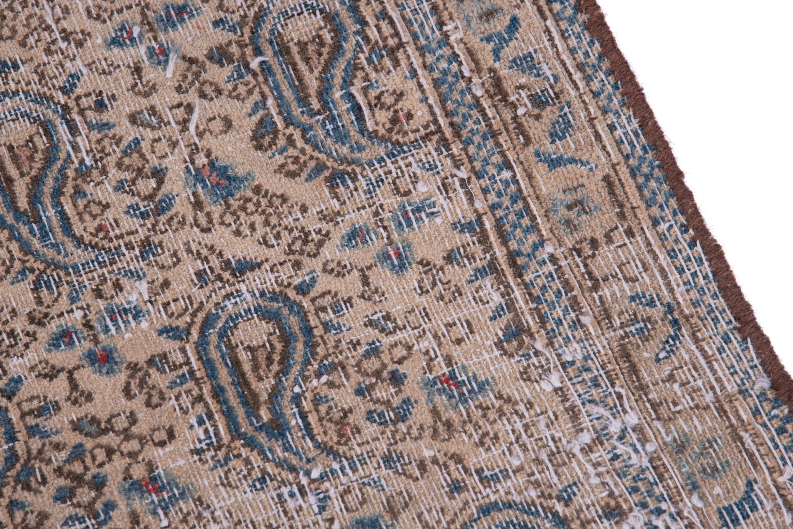 Persian Birjand oversized rug in taupe and greige, view 7 of 17