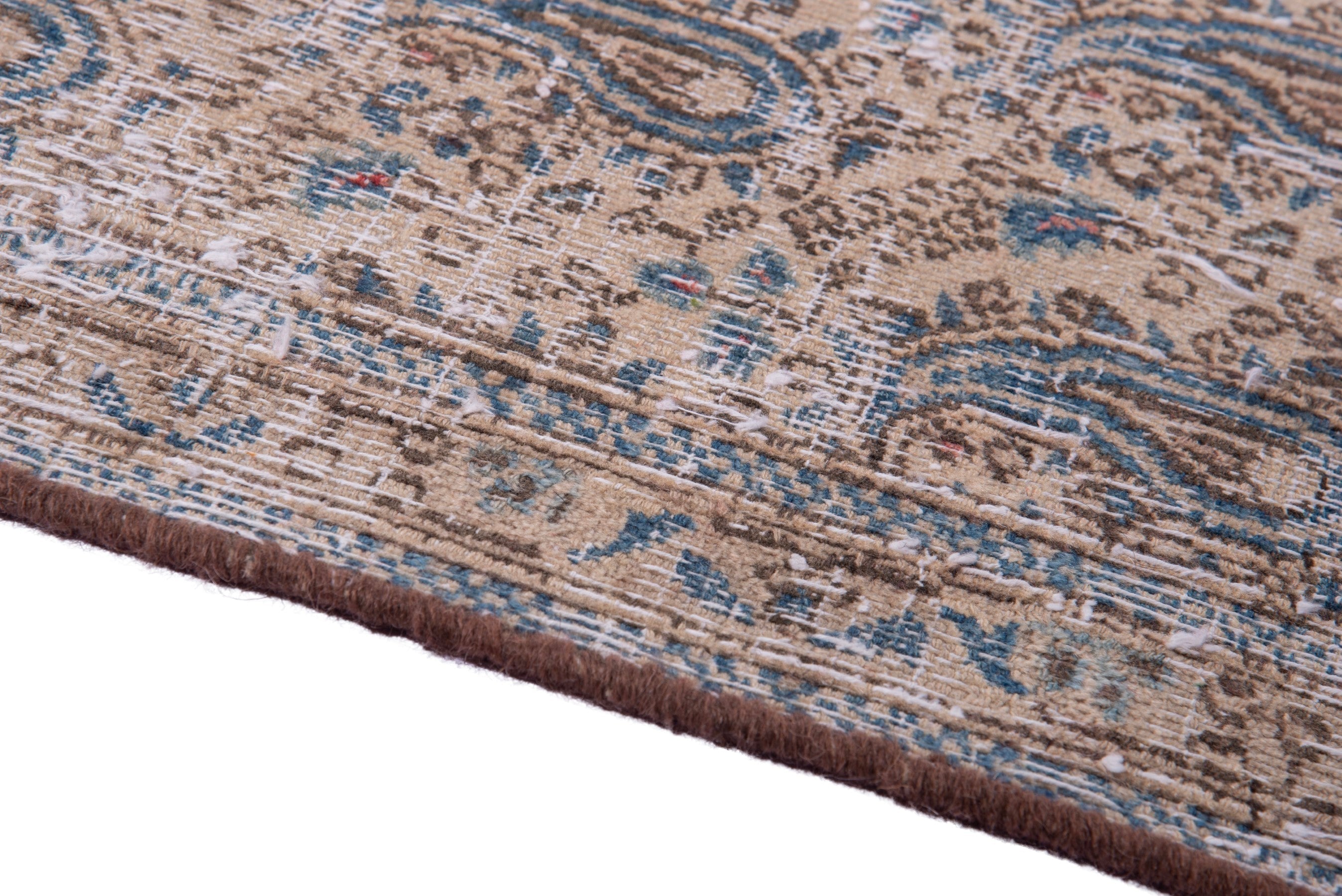 Persian Birjand oversized rug in taupe and greige, view 8 of 17