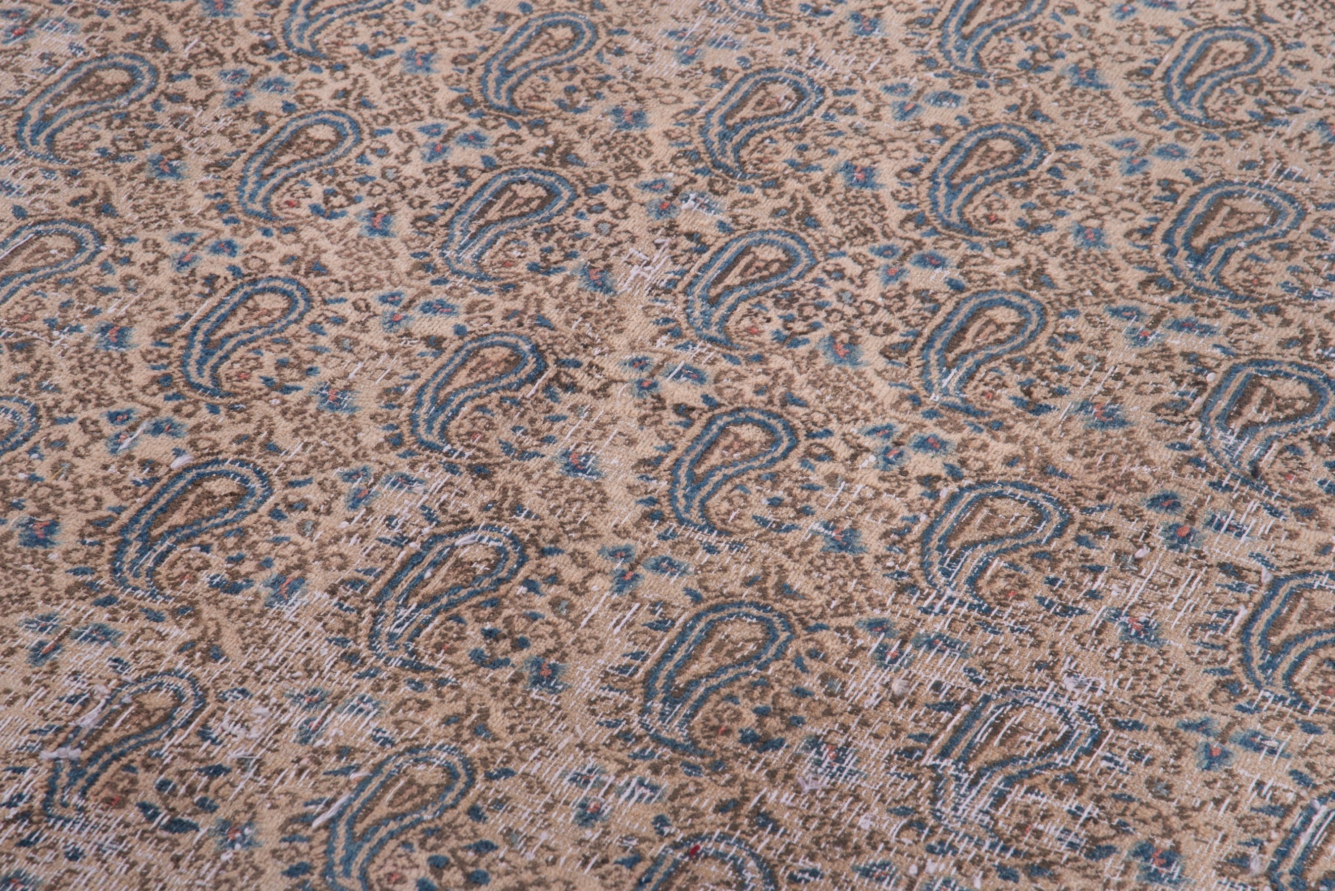 Persian Birjand oversized rug in taupe and greige, view 9 of 17