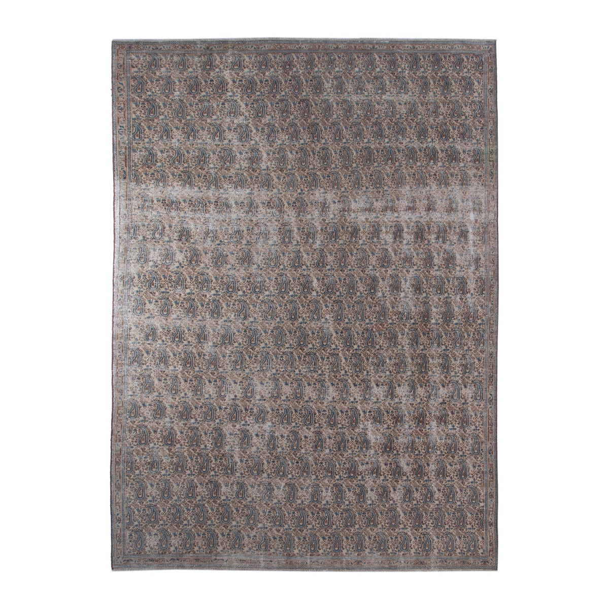 Persian Birjand oversized rug in taupe and greige, 8'2" x 11'6"