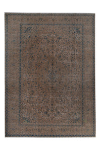 Turkish Anatolian oversized rug in tan and greige, view 2 of 18