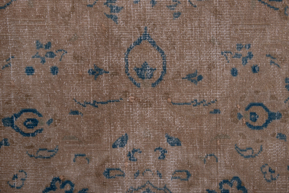 Turkish Anatolian oversized rug in tan and greige, view 3 of 18
