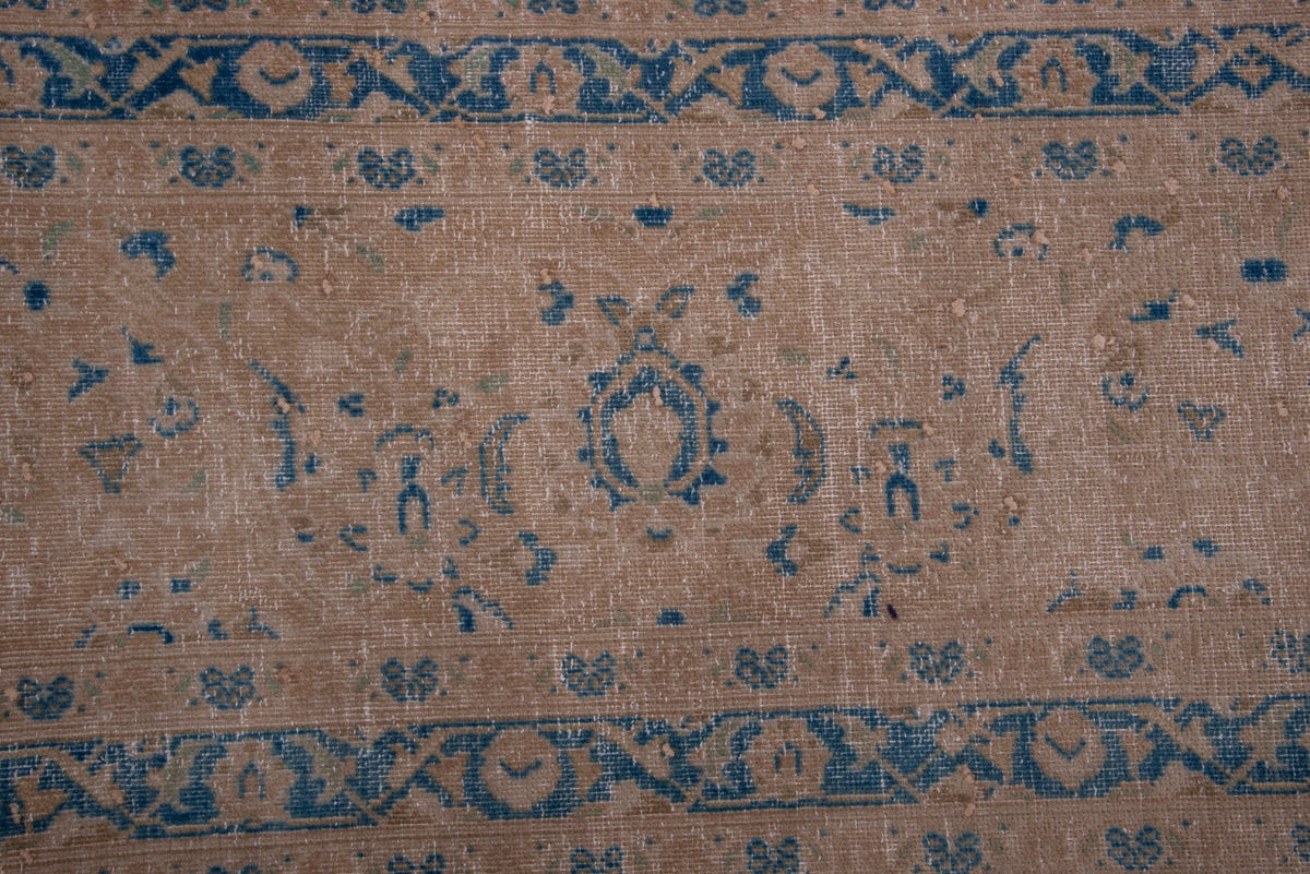 Turkish Anatolian oversized rug in tan and greige, view 4 of 18
