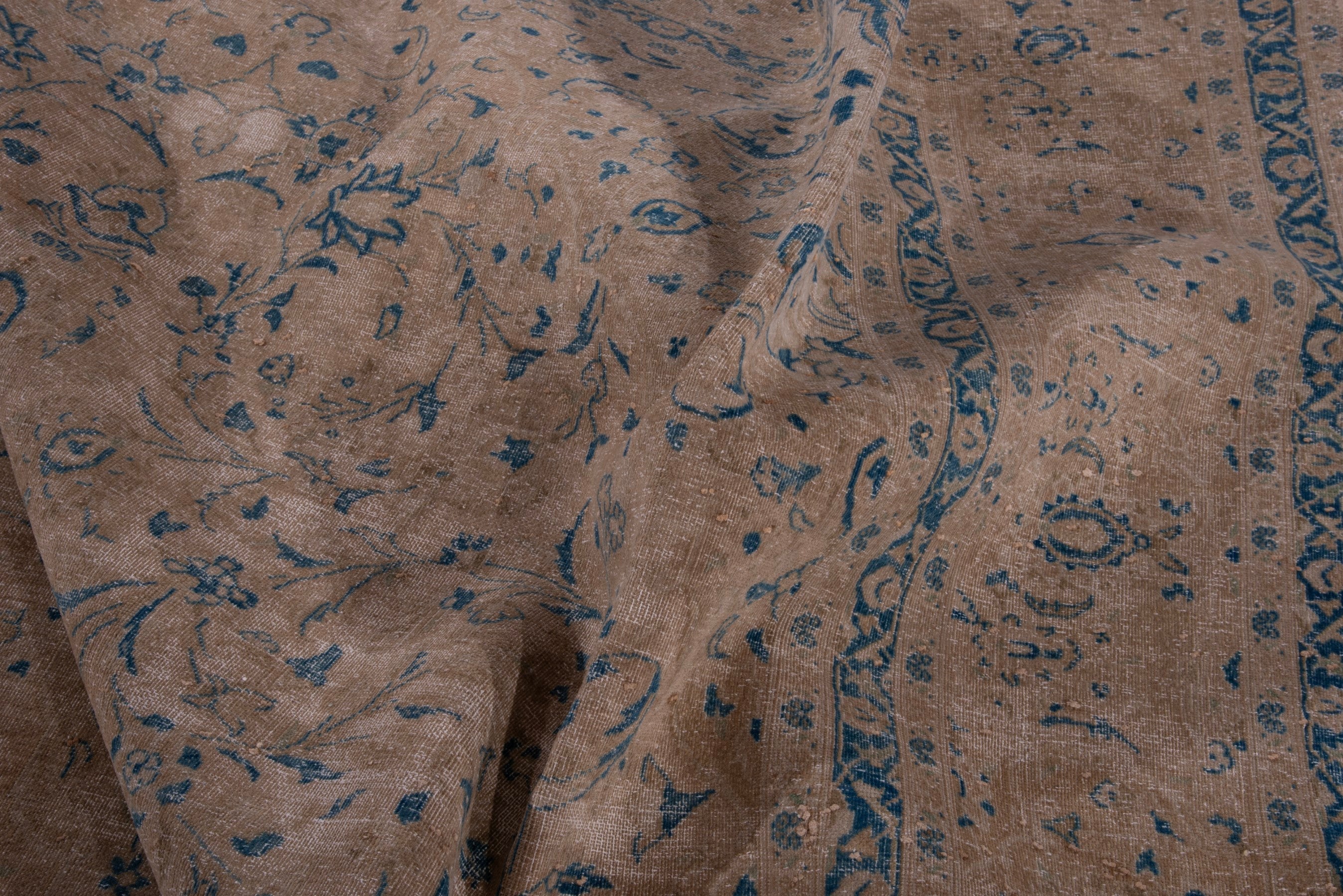 Persian oversized rug in tan and greige, view 15 of 17
