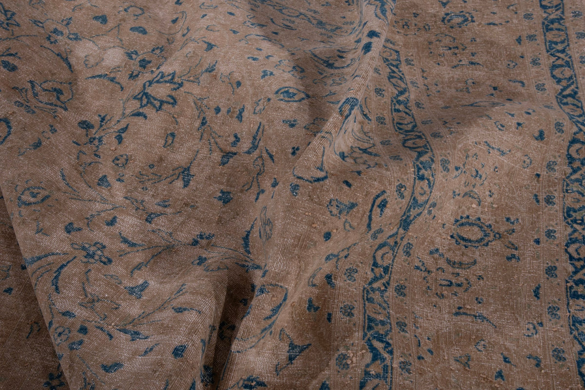 Turkish Anatolian oversized rug in tan and greige, view 8 of 18