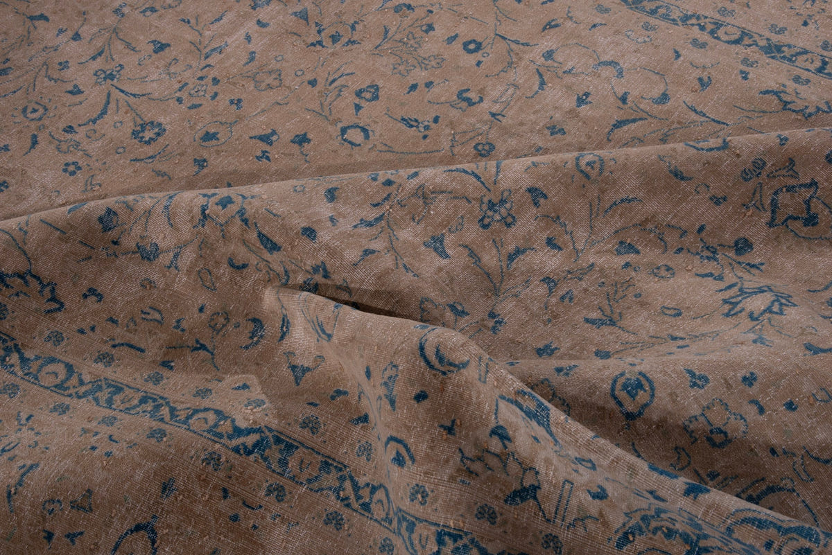 Turkish Anatolian oversized rug in tan and greige, view 9 of 18