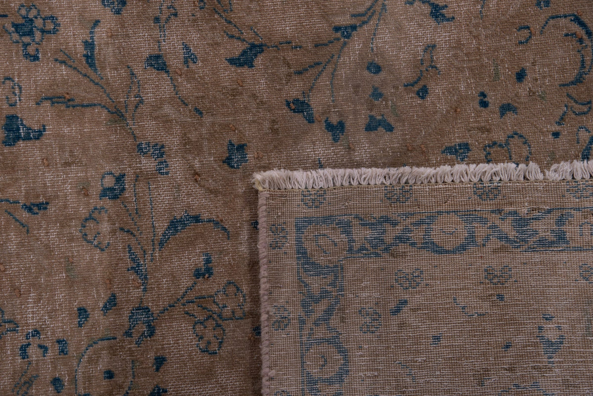 Turkish Anatolian oversized rug in tan and greige, view 10 of 18