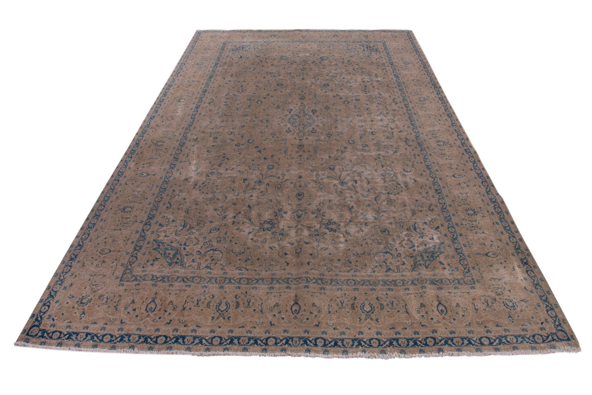 Turkish Anatolian oversized rug in tan and greige, view 11 of 18