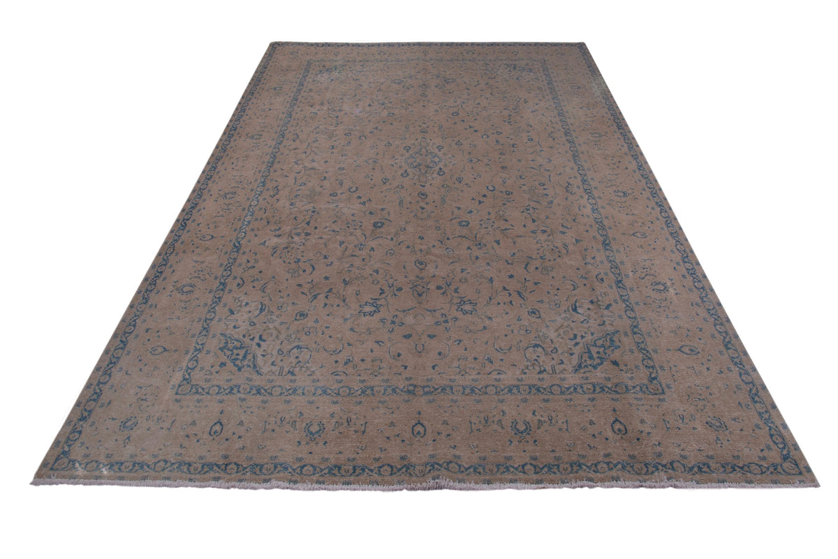 Turkish Anatolian oversized rug in tan and greige, view 12 of 18