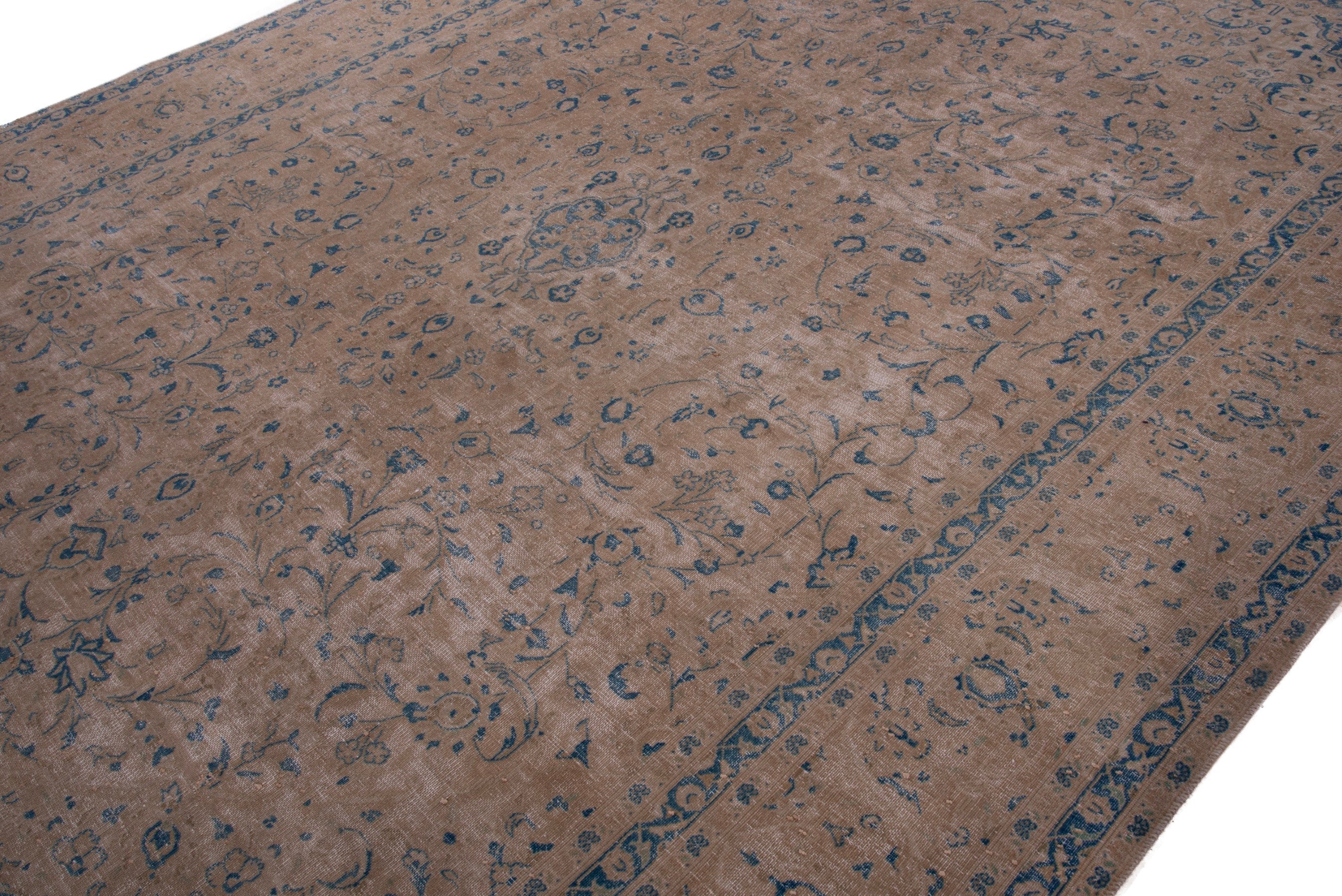 Persian oversized rug in tan and greige, view 6 of 17