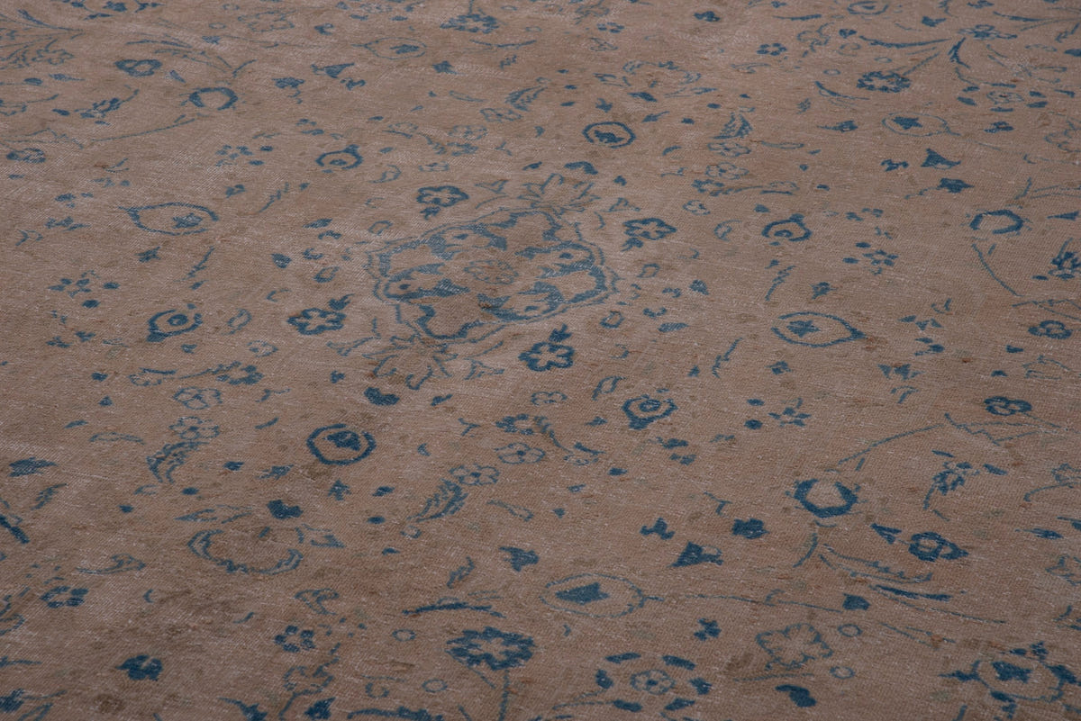Turkish Anatolian oversized rug in tan and greige, view 18 of 18