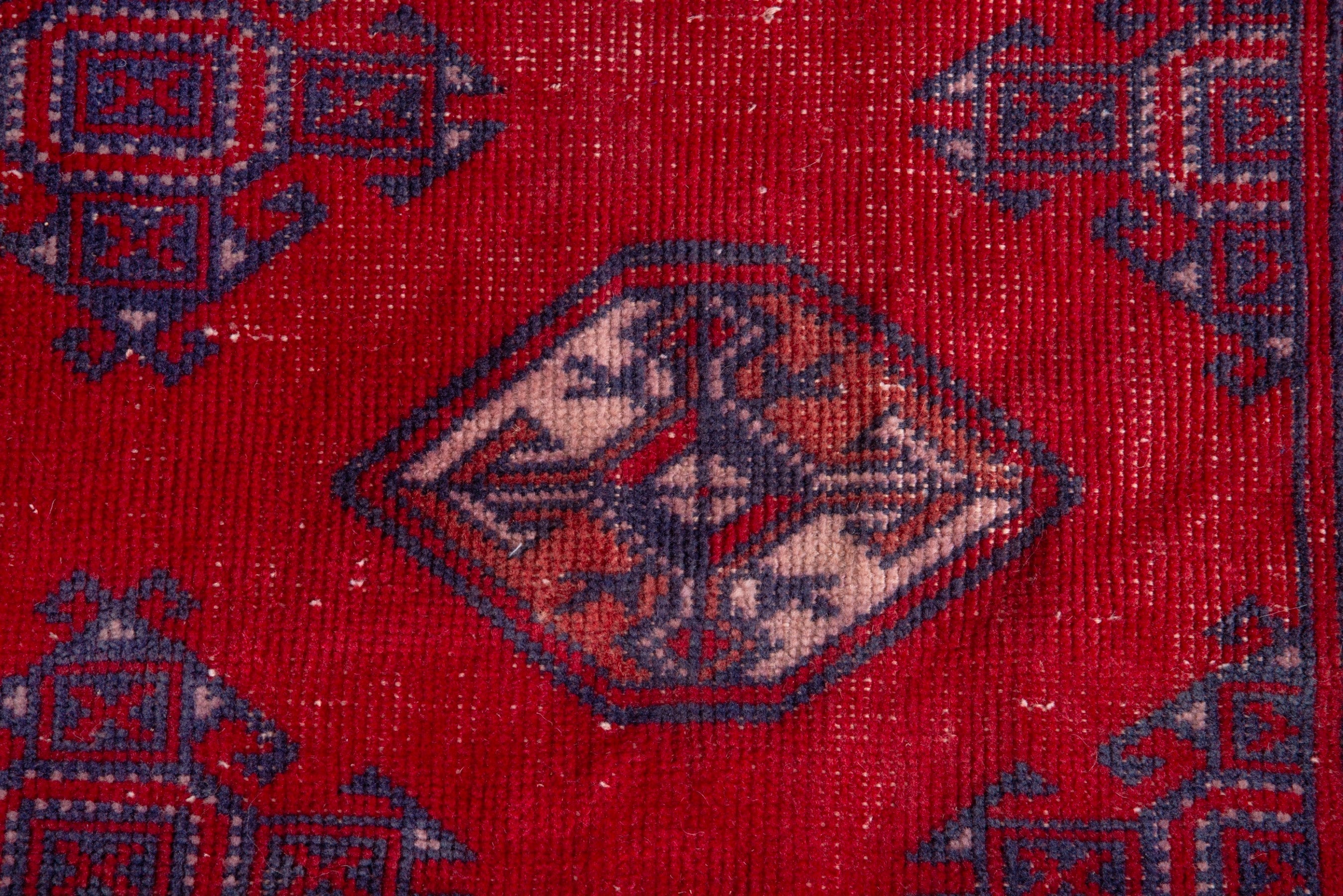 Persian Torkaman oversized rug in deep red and burgundy, view 10 of 21