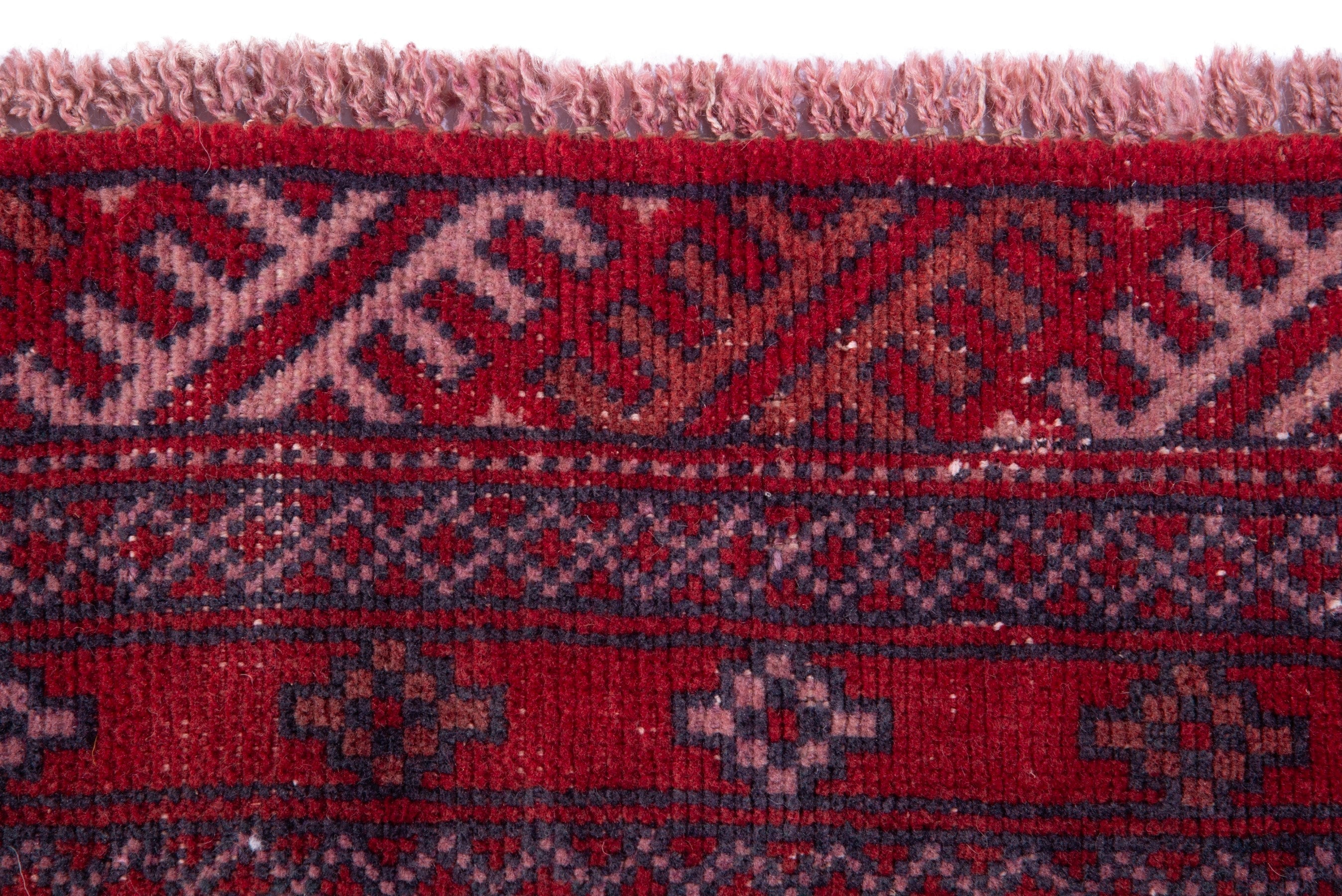 Persian Torkaman oversized rug in deep red and burgundy, view 12 of 21