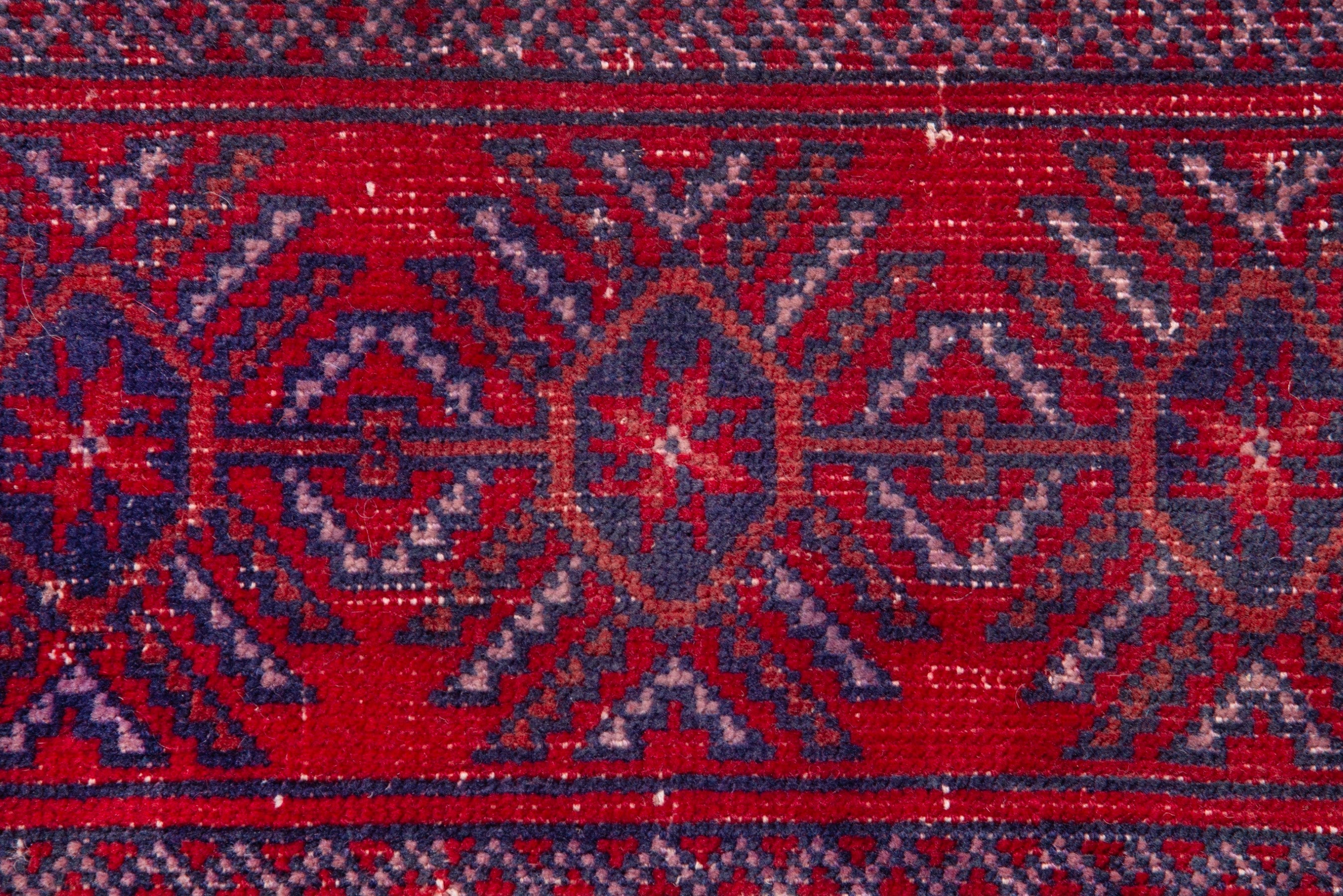 Persian Torkaman oversized rug in deep red and burgundy, view 13 of 21