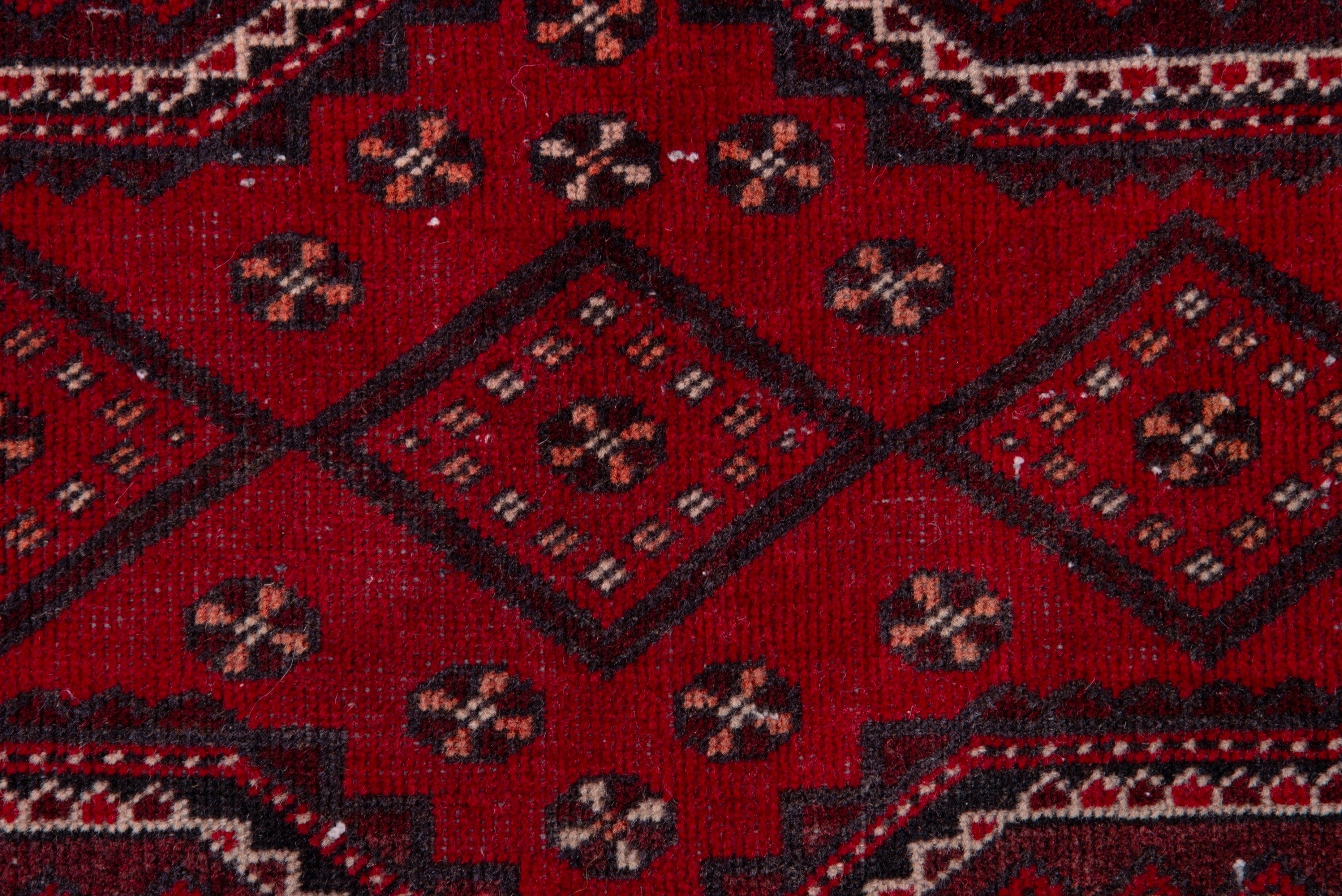 Persian Baluch accent rug in deep red and burgundy, view 10 of 16