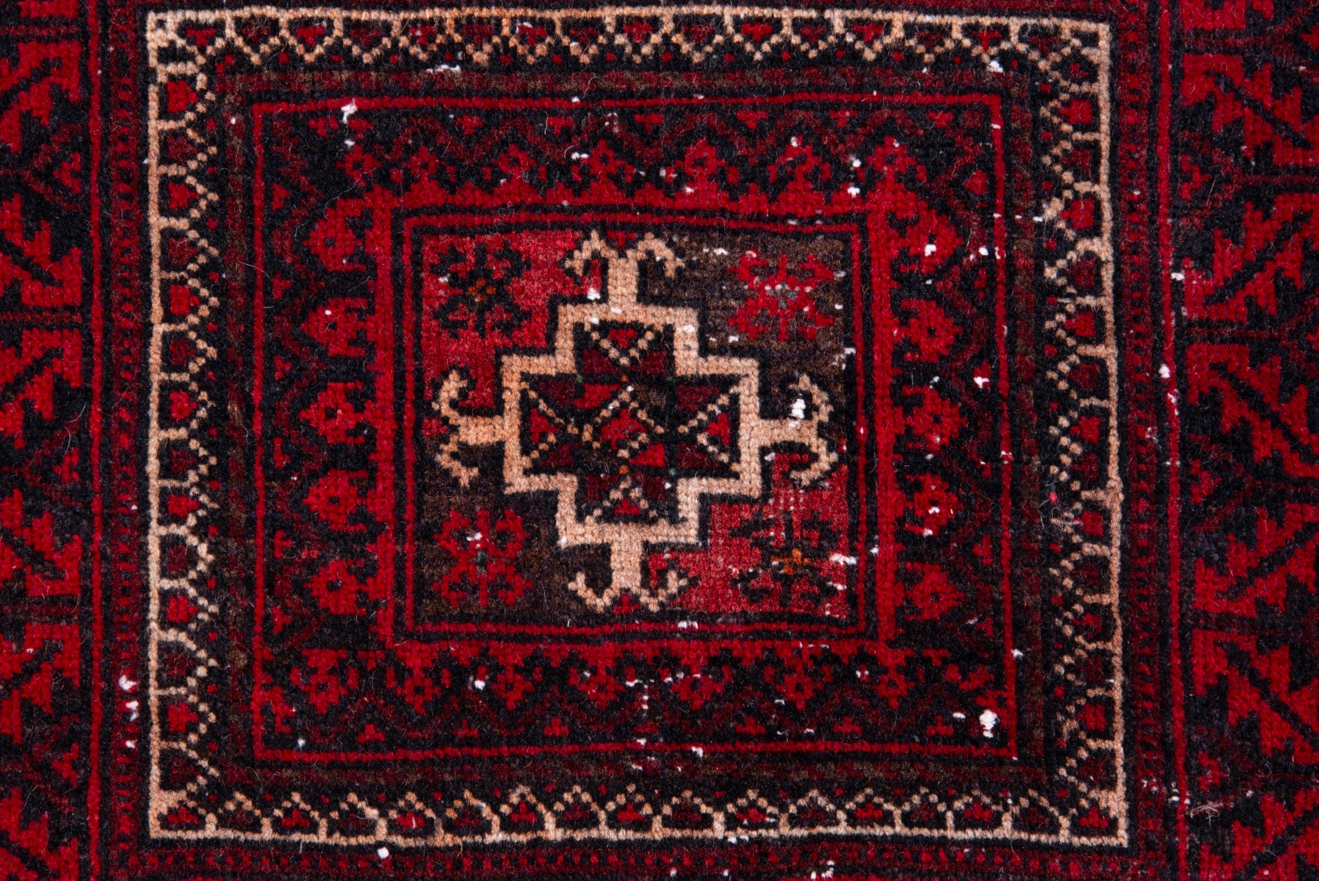 Persian Baluch accent rug in burgundy and deep red, view 11 of 18