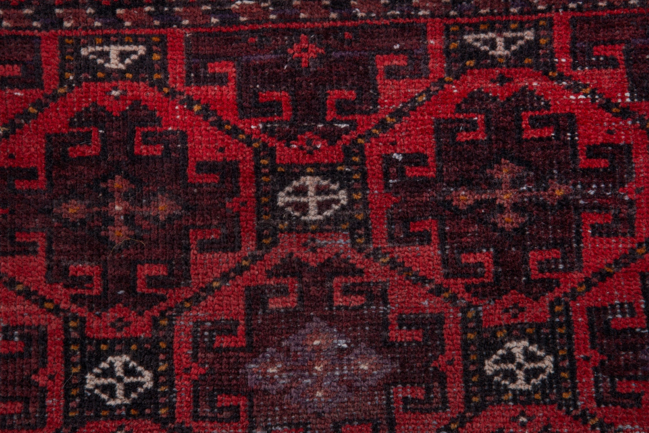 Persian Baluch runner rug in deep red and burgundy, view 12 of 18