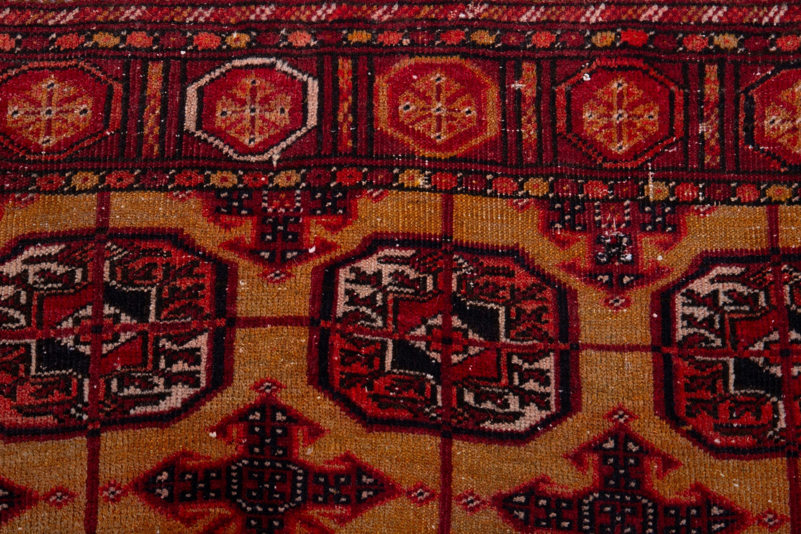 Persian Baluch accent rug in terracotta and deep red, view 10 of 16
