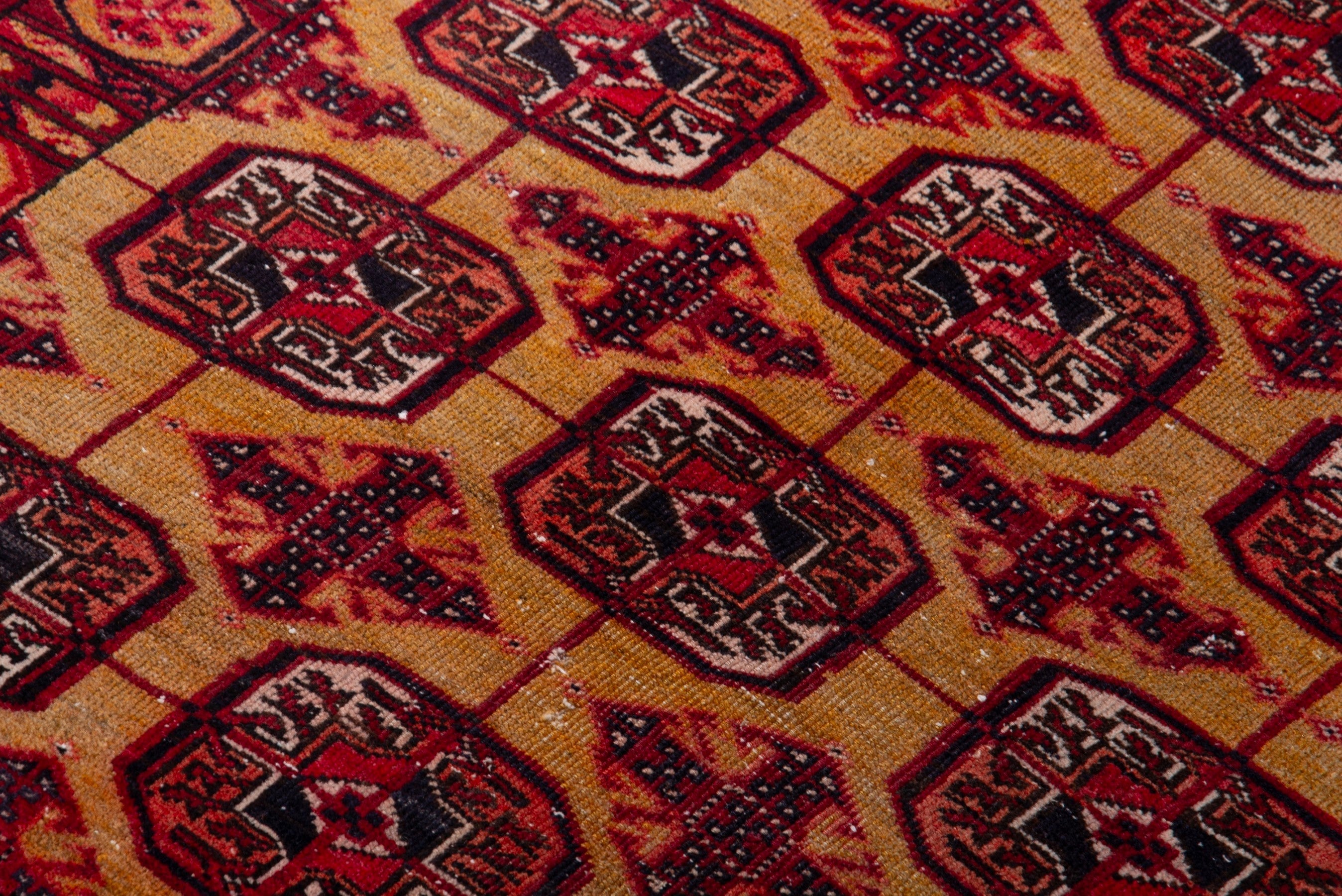 Persian Baluch accent rug in terracotta and deep red, view 9 of 16