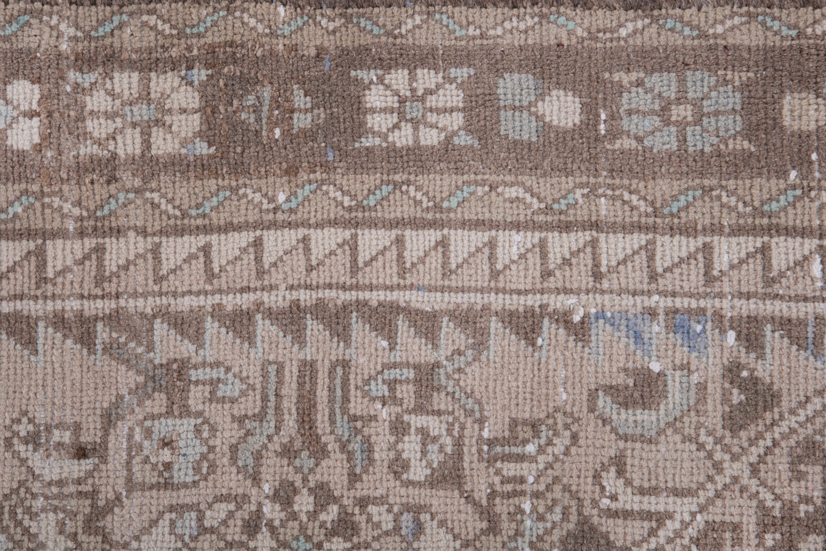Persian Hamedan runner rug in taupe and greige, view 13 of 17