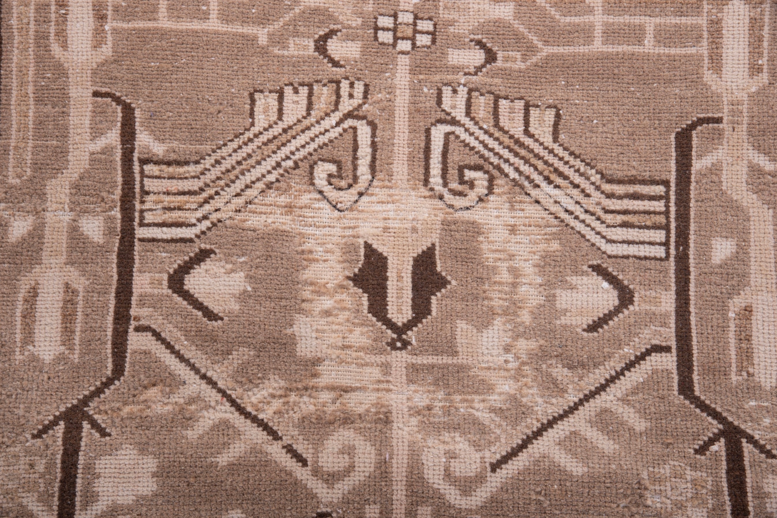 Persian Saveh runner rug in beige and greige, view 10 of 16