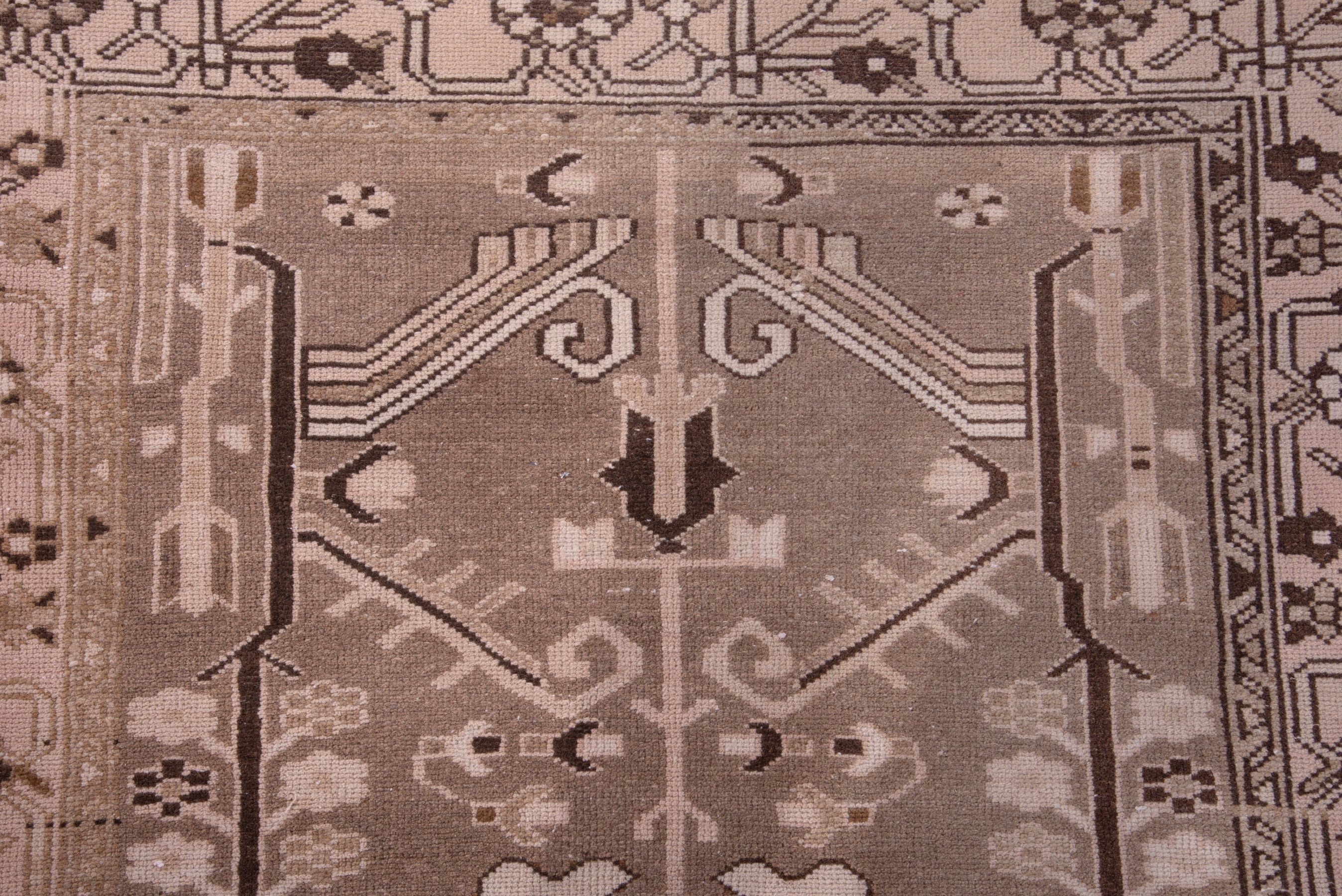 Persian Saveh runner rug in beige and greige, view 12 of 16