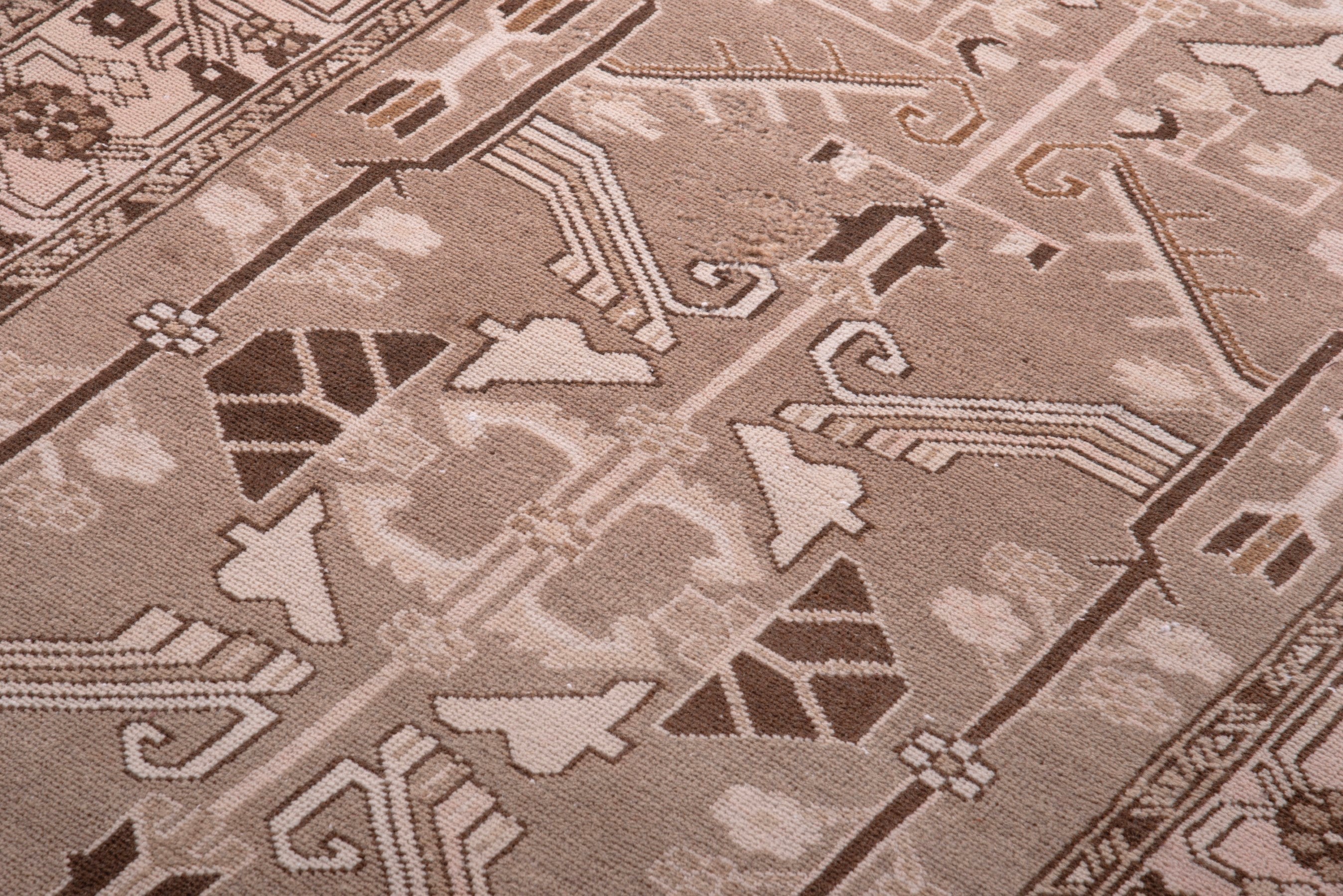 Persian Saveh runner rug in beige and greige, view 9 of 16