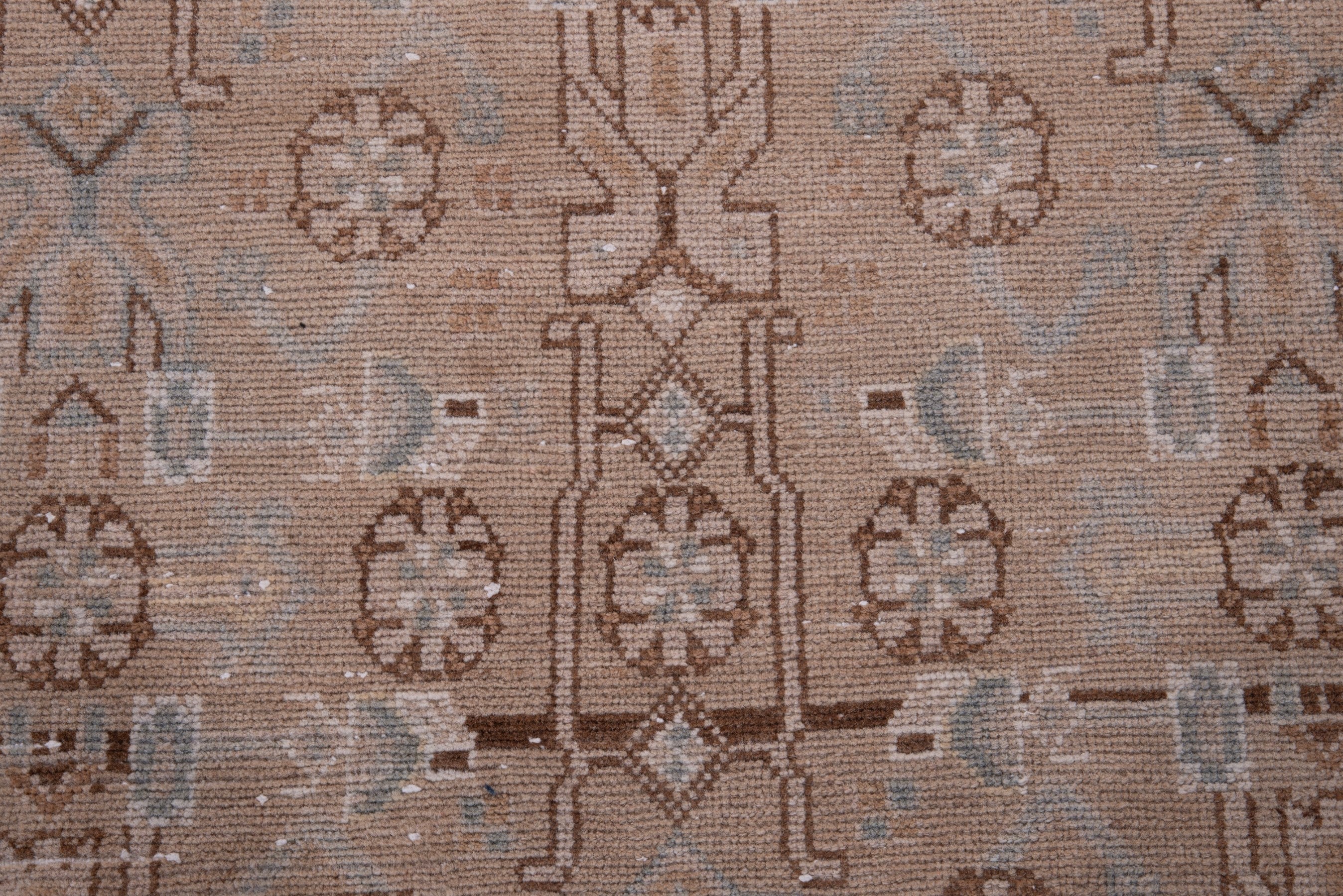Persian Hamedan runner rug in muted pink and brick, view 10 of 17