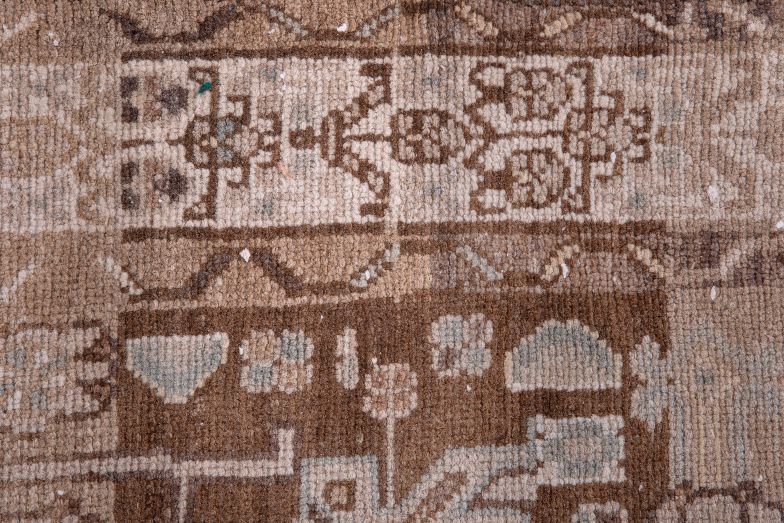 Persian Hamedan runner rug in muted pink and brick, view 12 of 17
