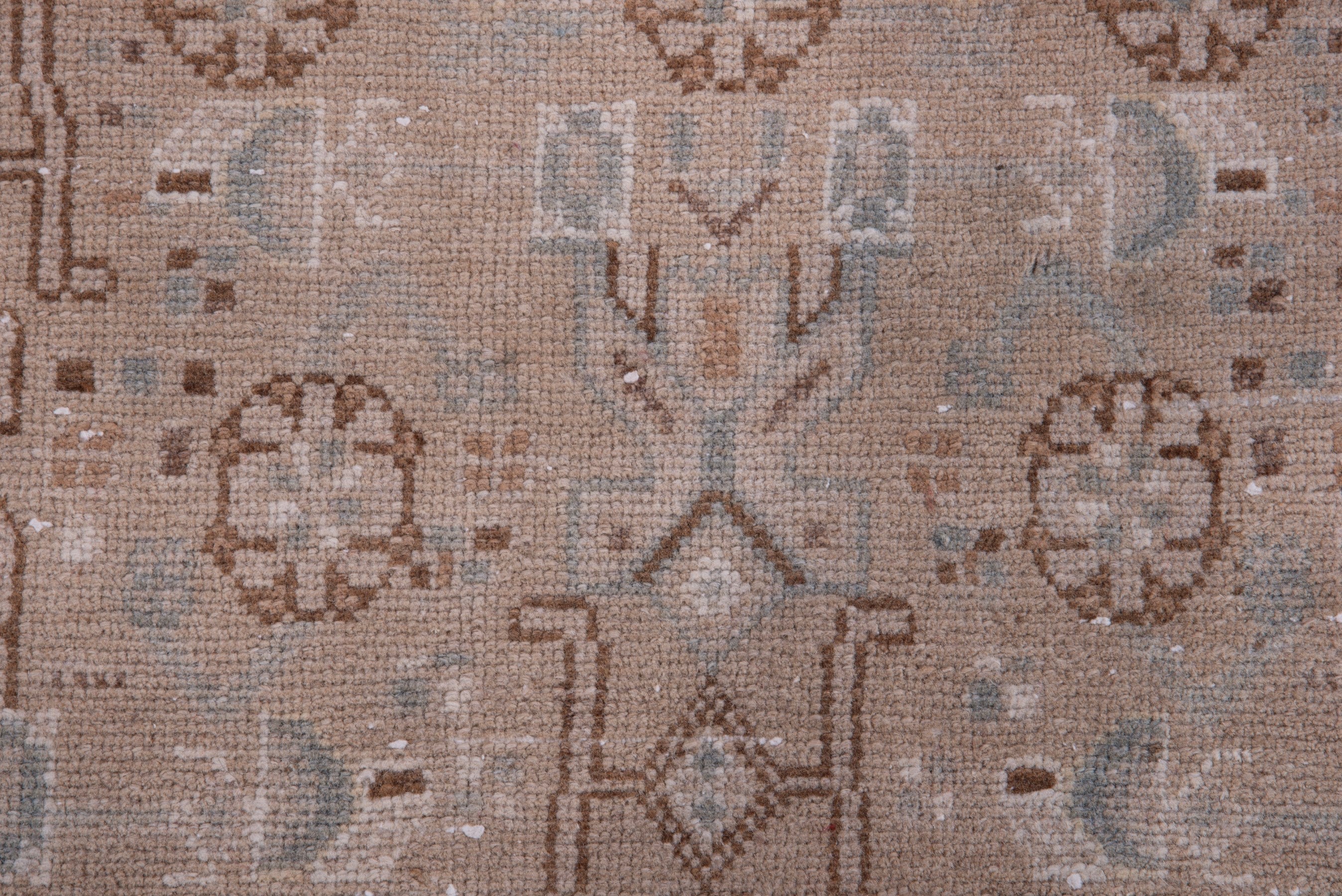 Persian Hamedan runner rug in muted pink and brick, view 13 of 17